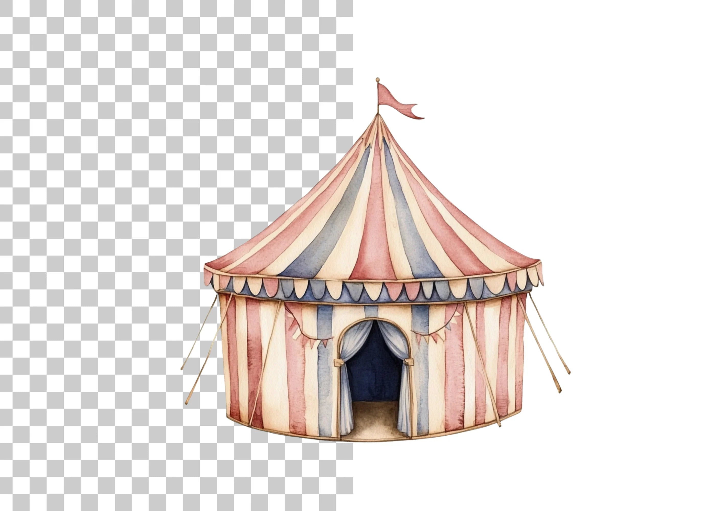 Circus Tent Clipart Bundle