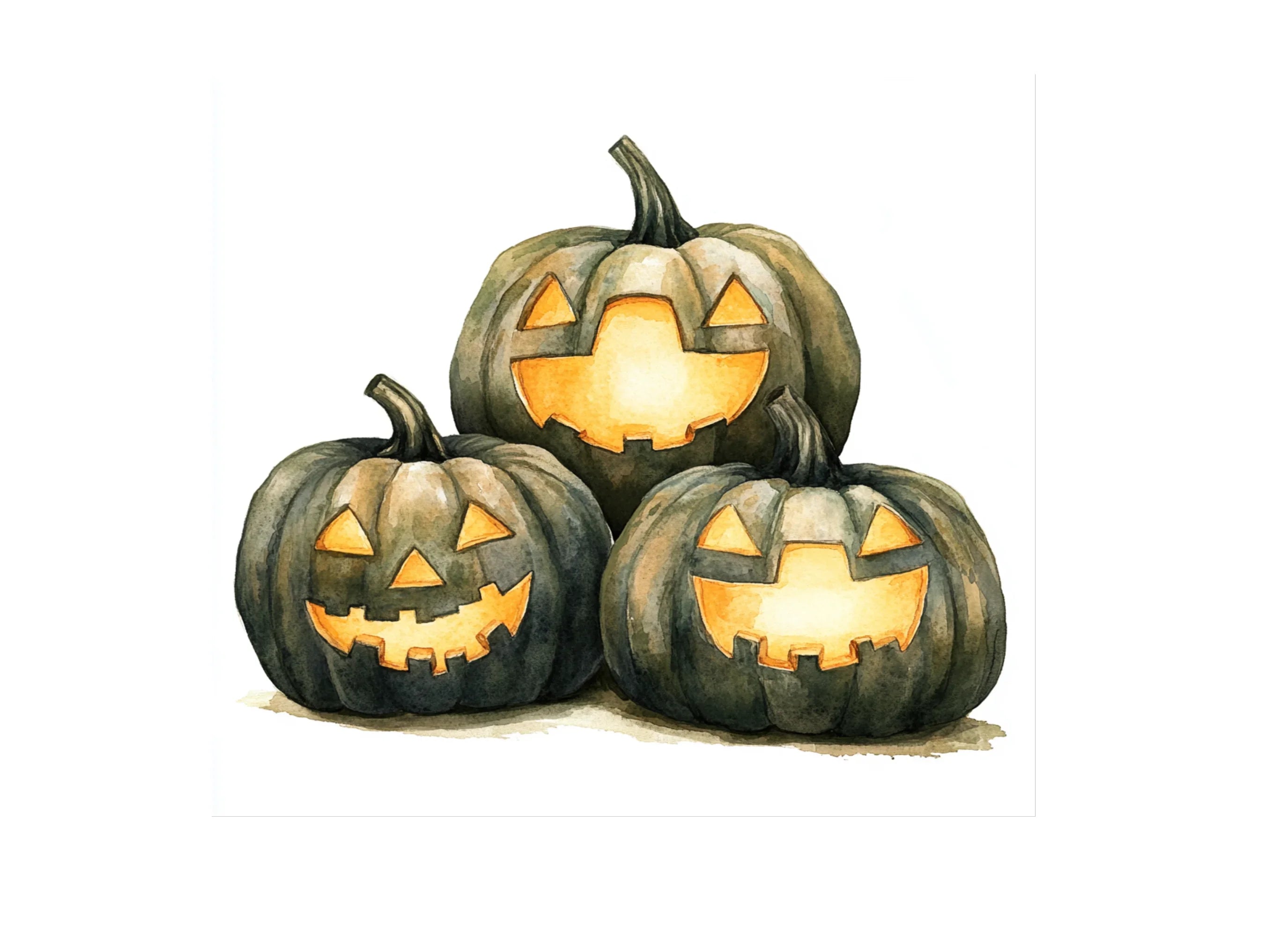 Spooky Jack Lanterns Clipart Bundle