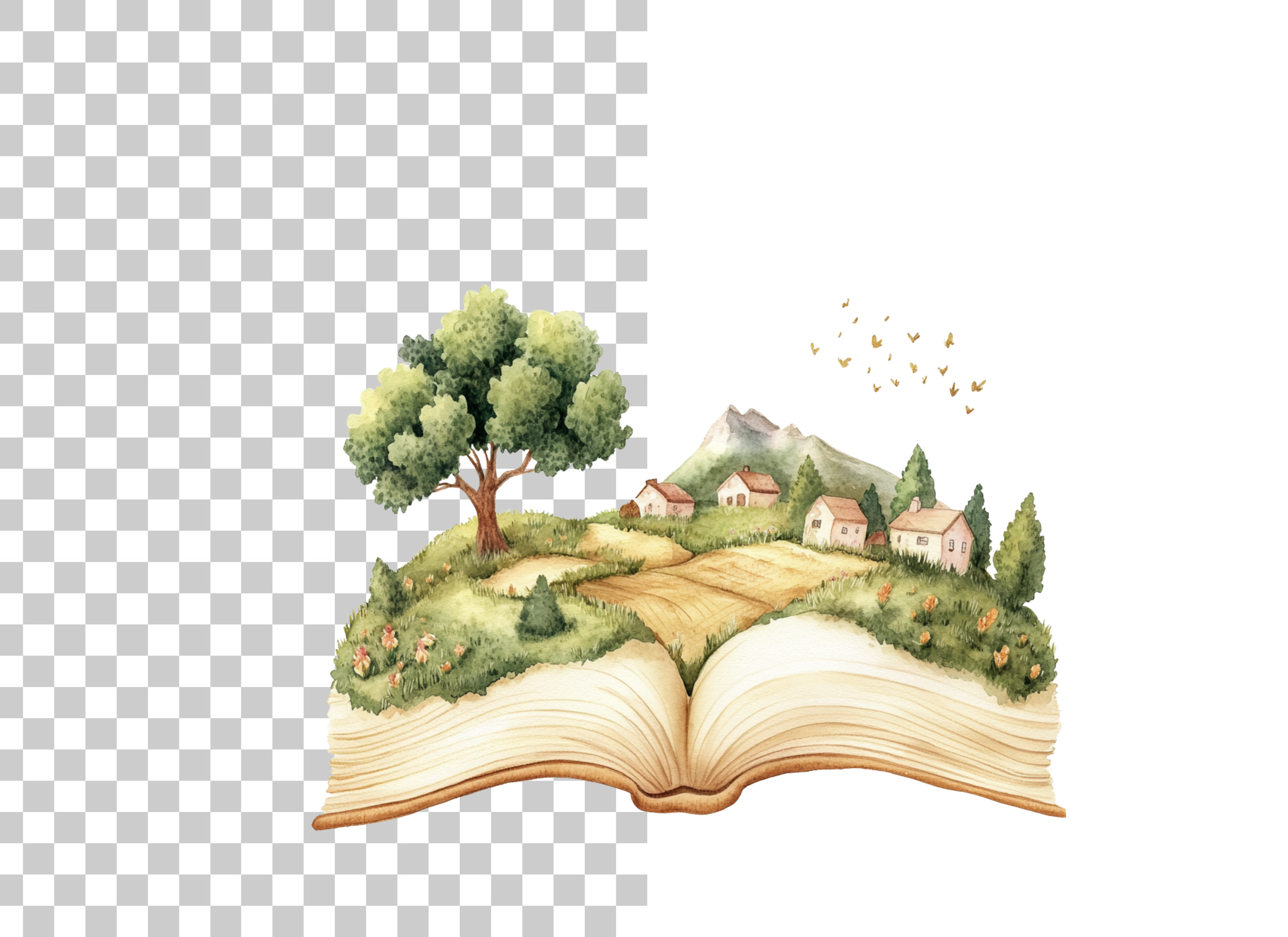 Village Scene Storybook Clipart Bundle