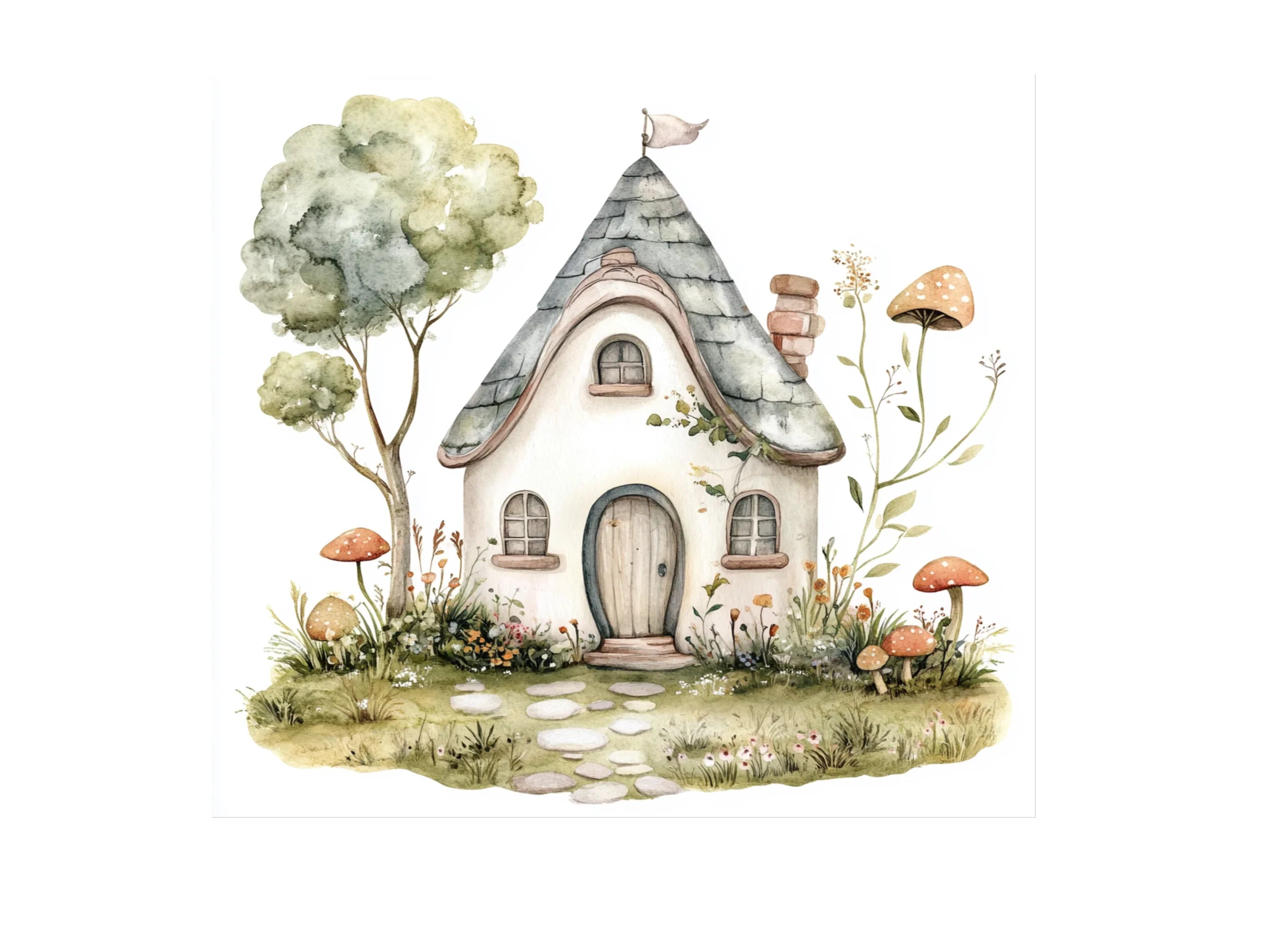 Enchanted Forest Homes Clipart Bundle
