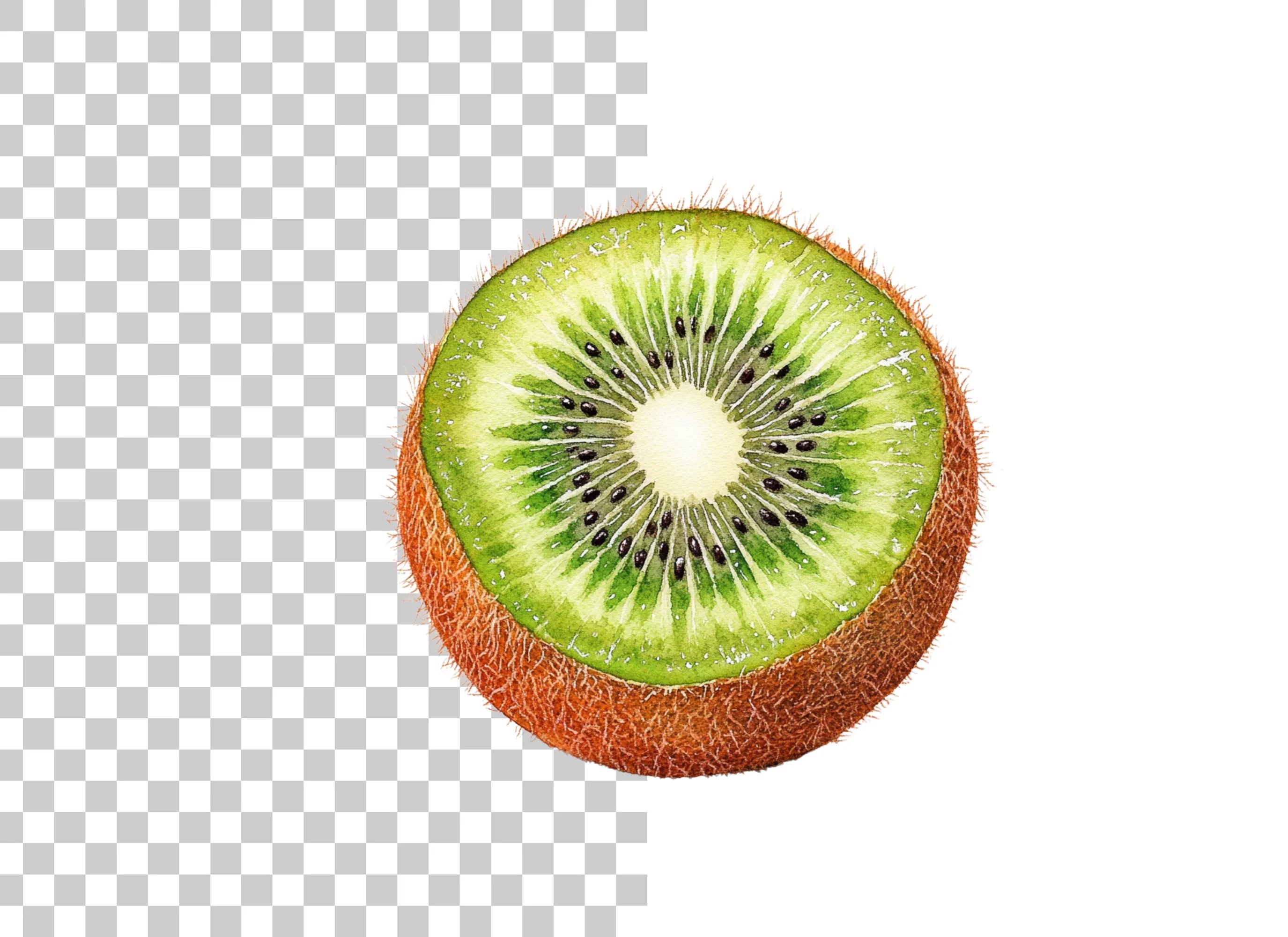 Fresh Kiwi Slice Clipart Bundle