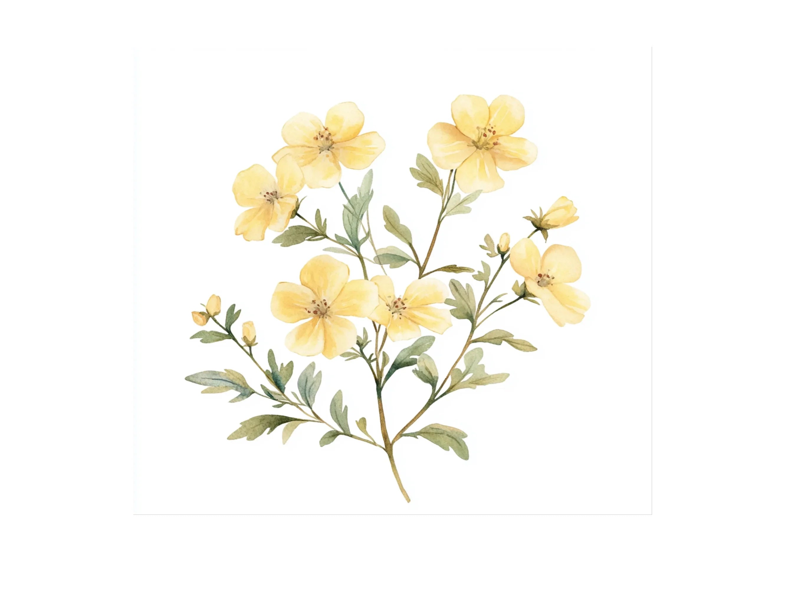 Yellow Flowers Clipart Bundle