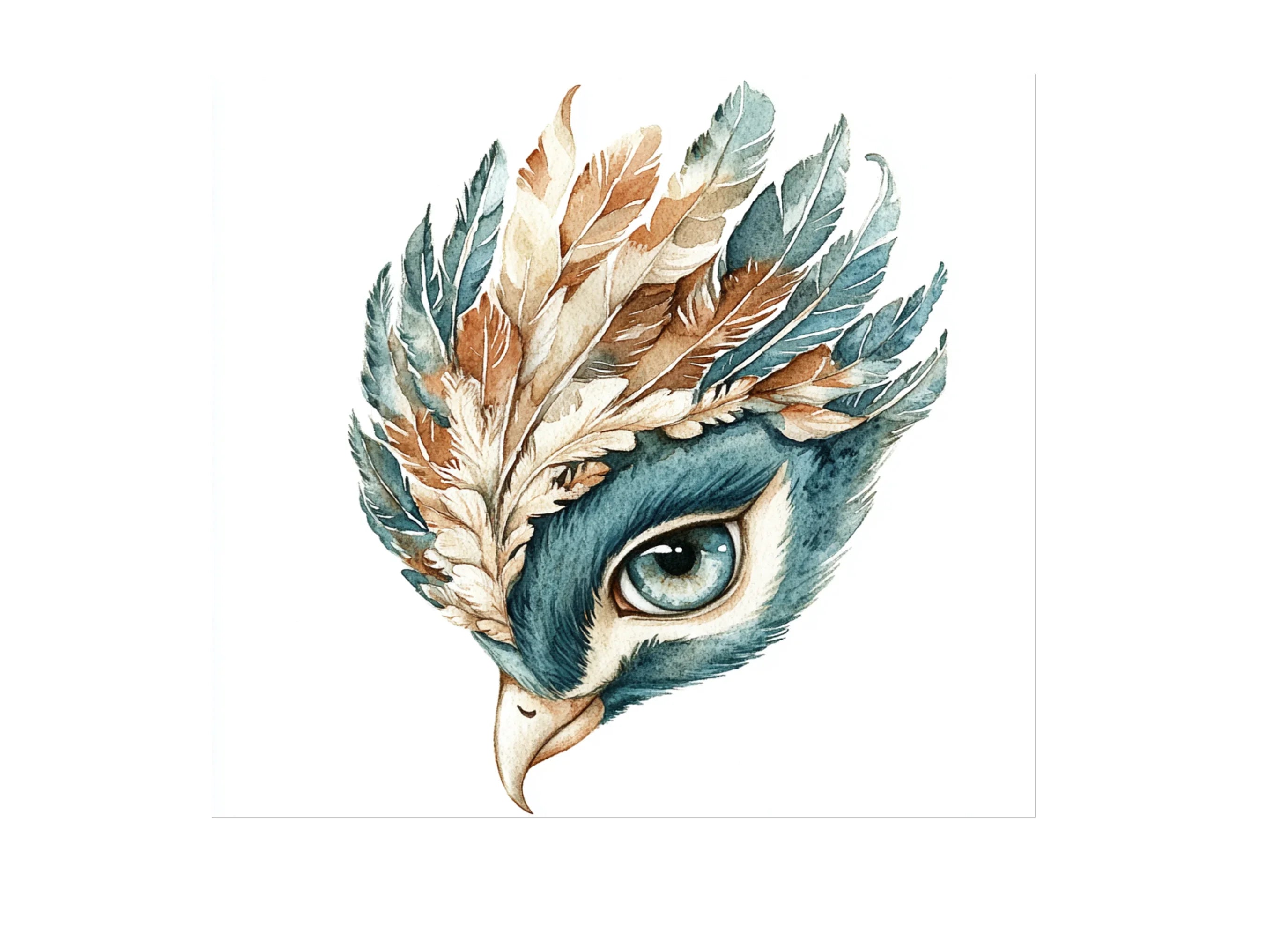 Feathered Bird Heads Clipart Bundle