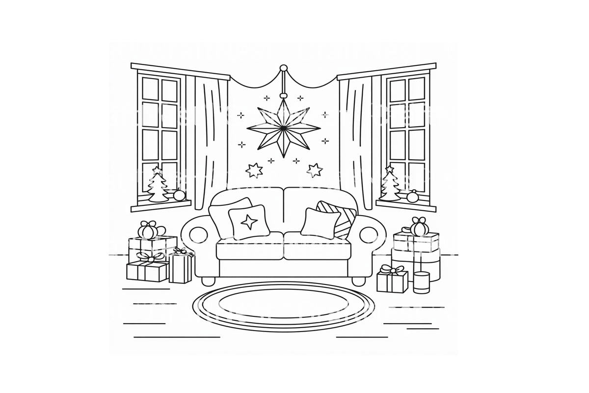 Festive Christmas Mouse Coloring Books