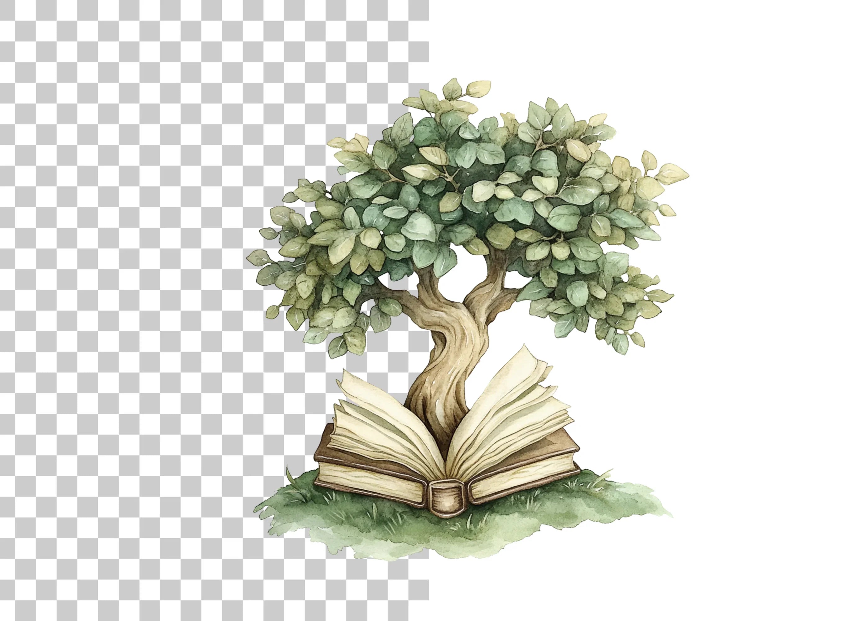Book Tree Clipart Bundle