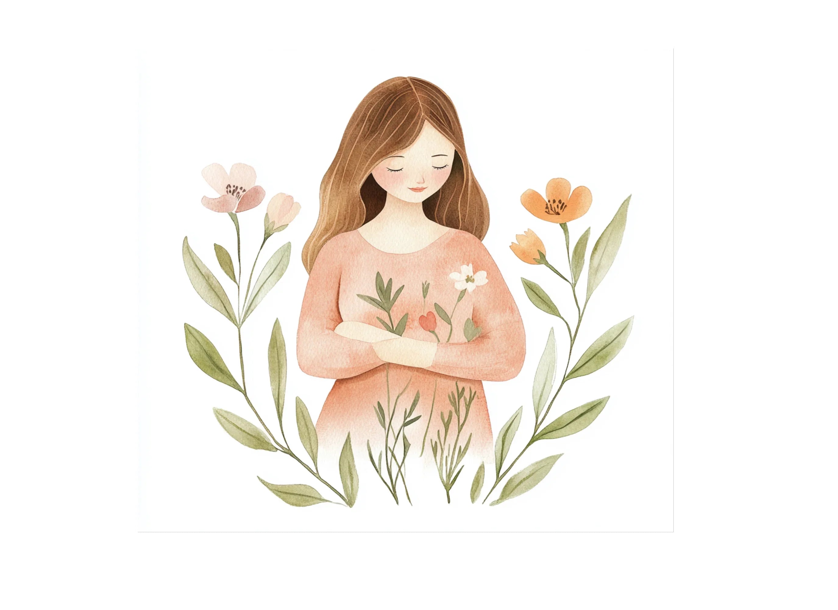 Floral Women Clipart Bundle