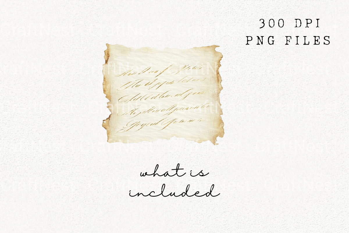 Old Handwritten Letter Clipart Bundle