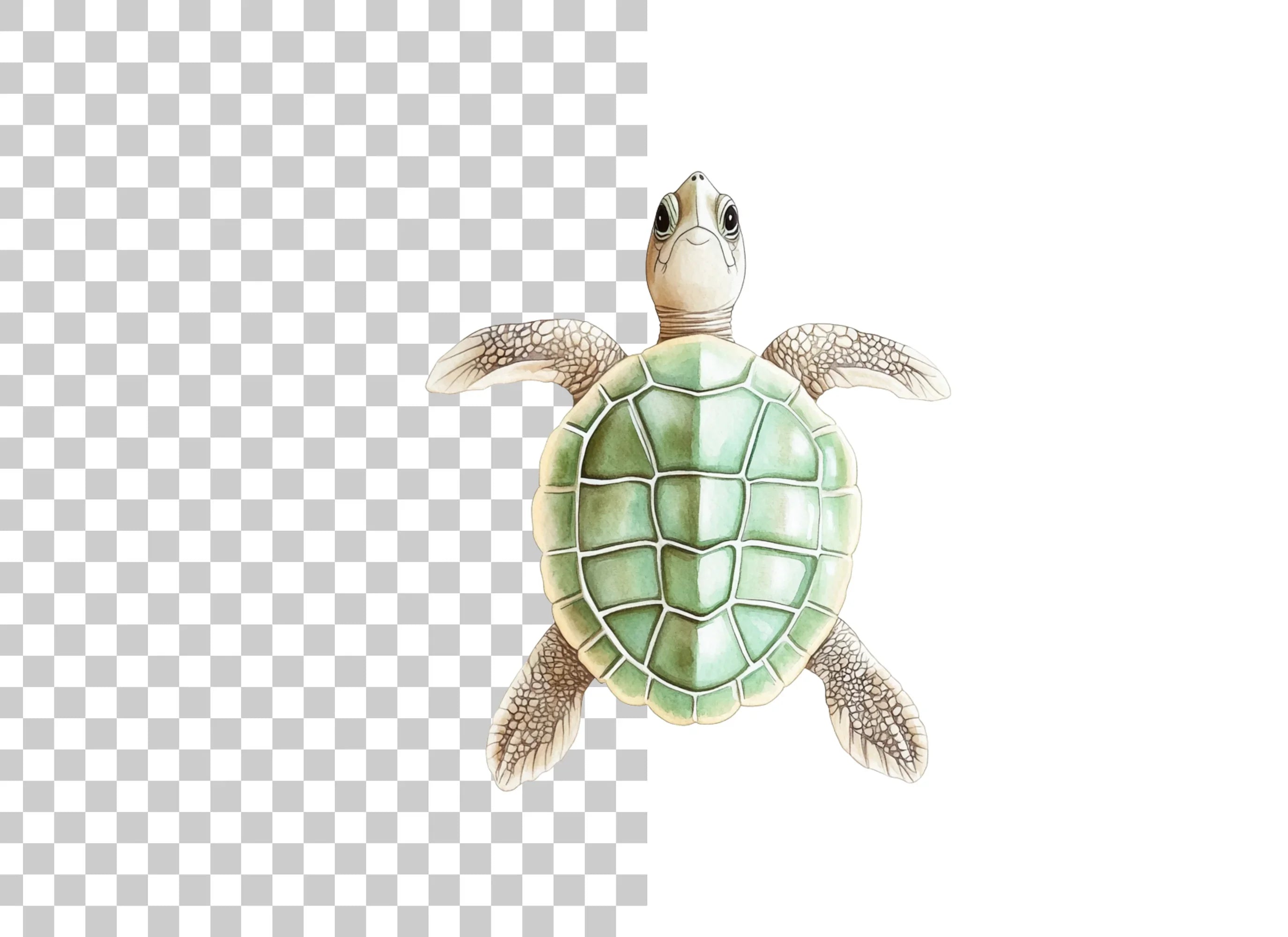 Adorable Baby Sea Turtle Clipart Bundle