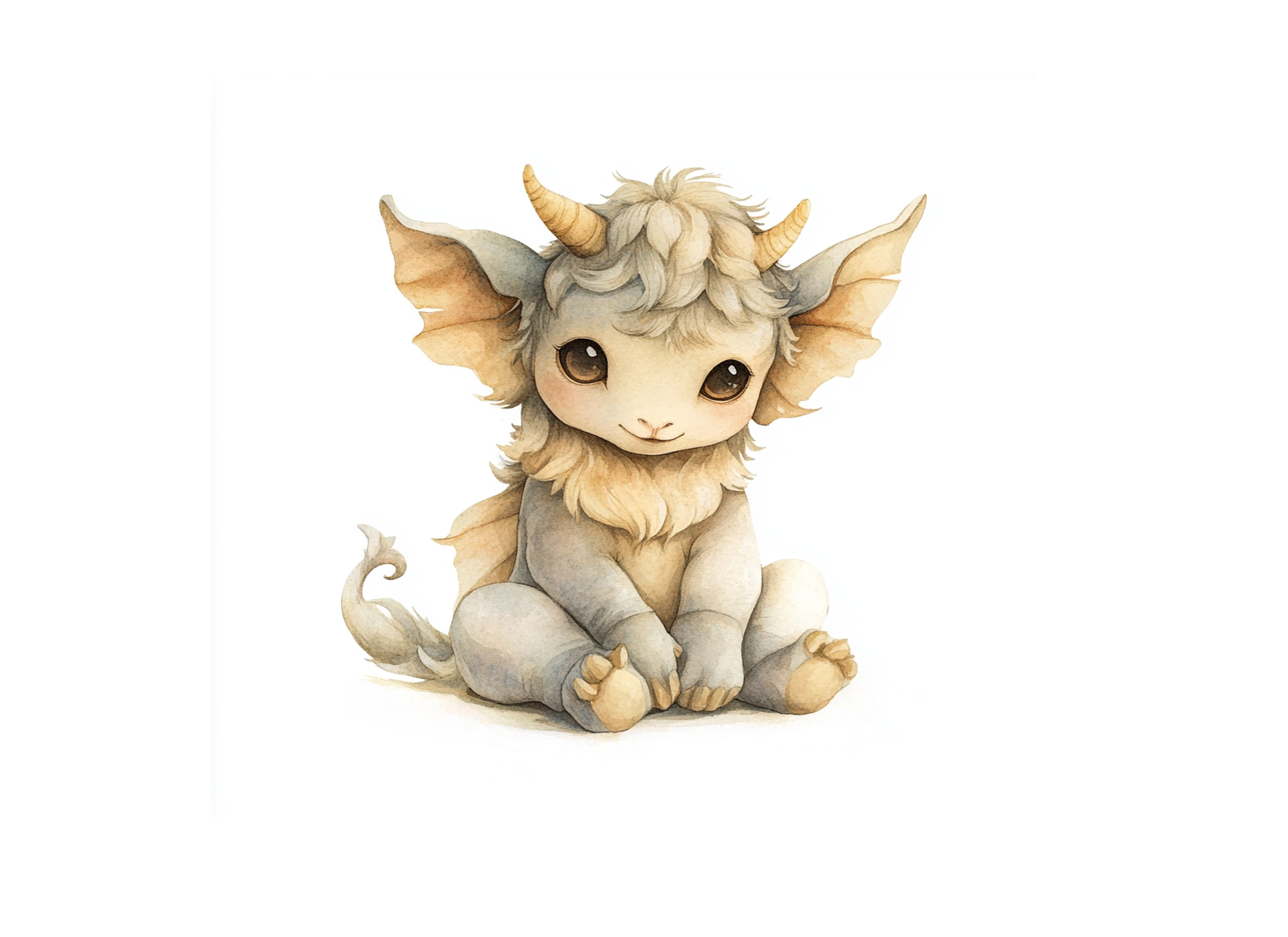 Cute Fantasy Creatures Clipart Bundle