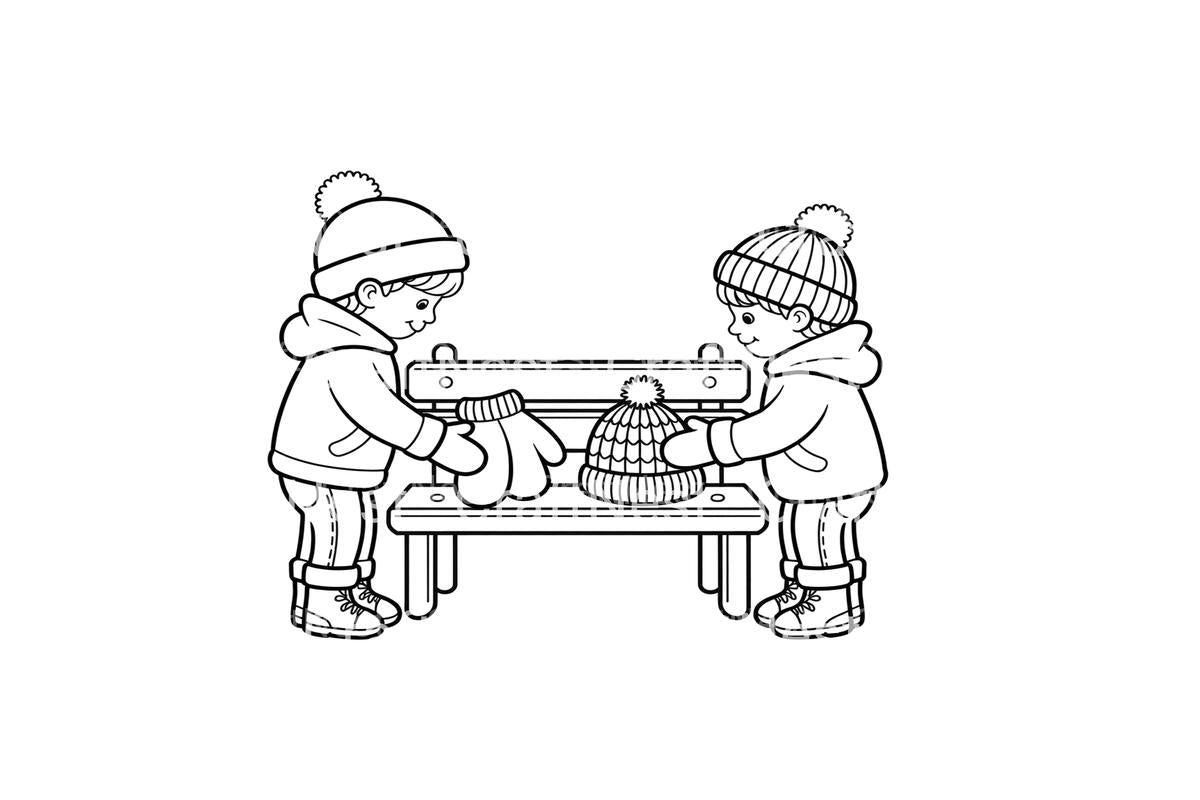 Winter Kids Fun Coloring Books