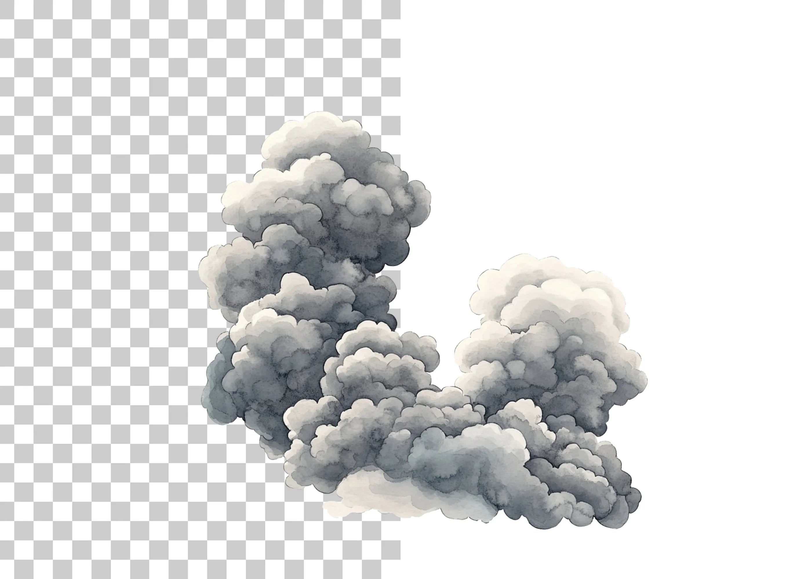 Smoke Cloud Clipart Bundle