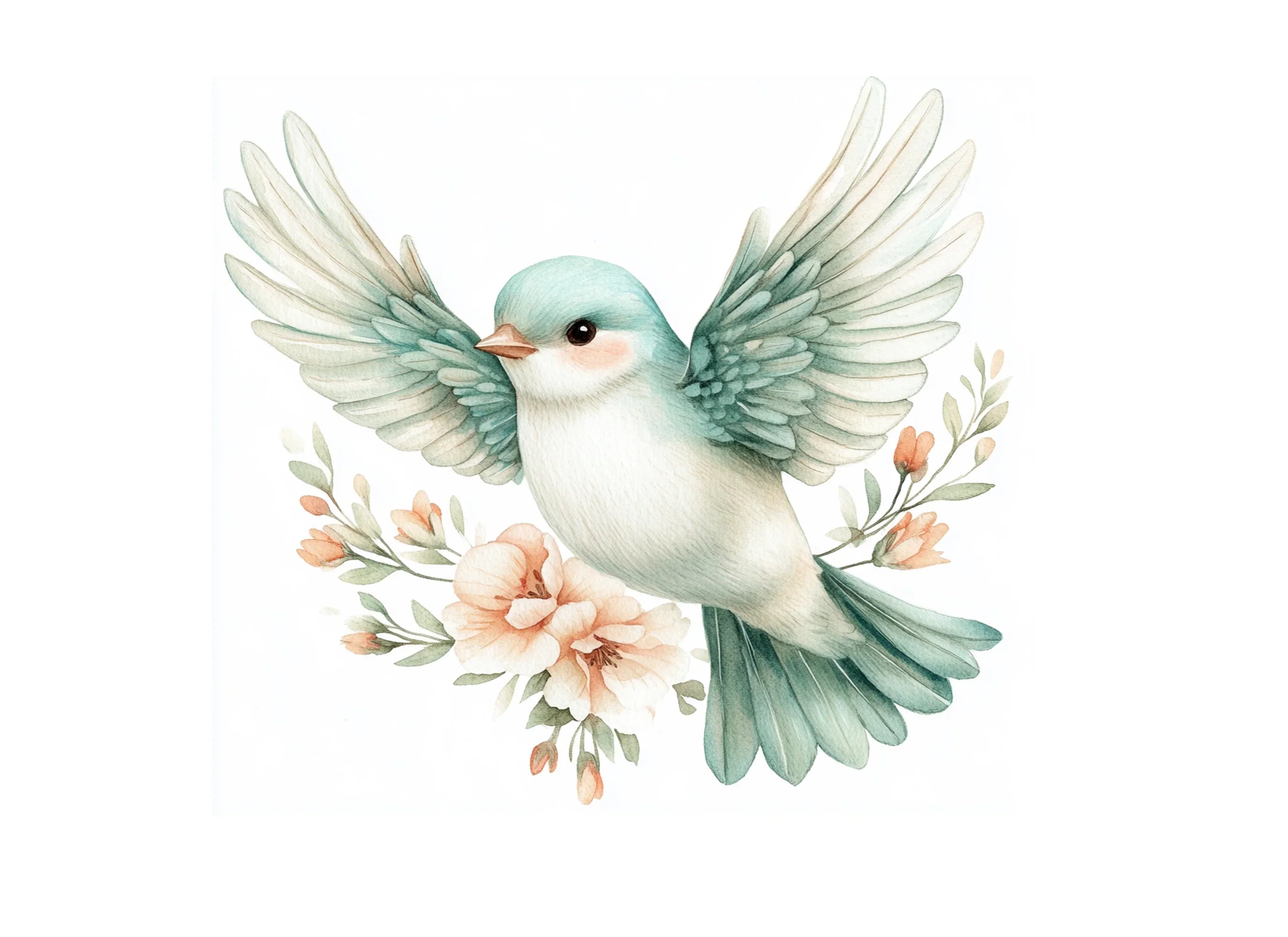 Birds and Floral Clipart Bundle