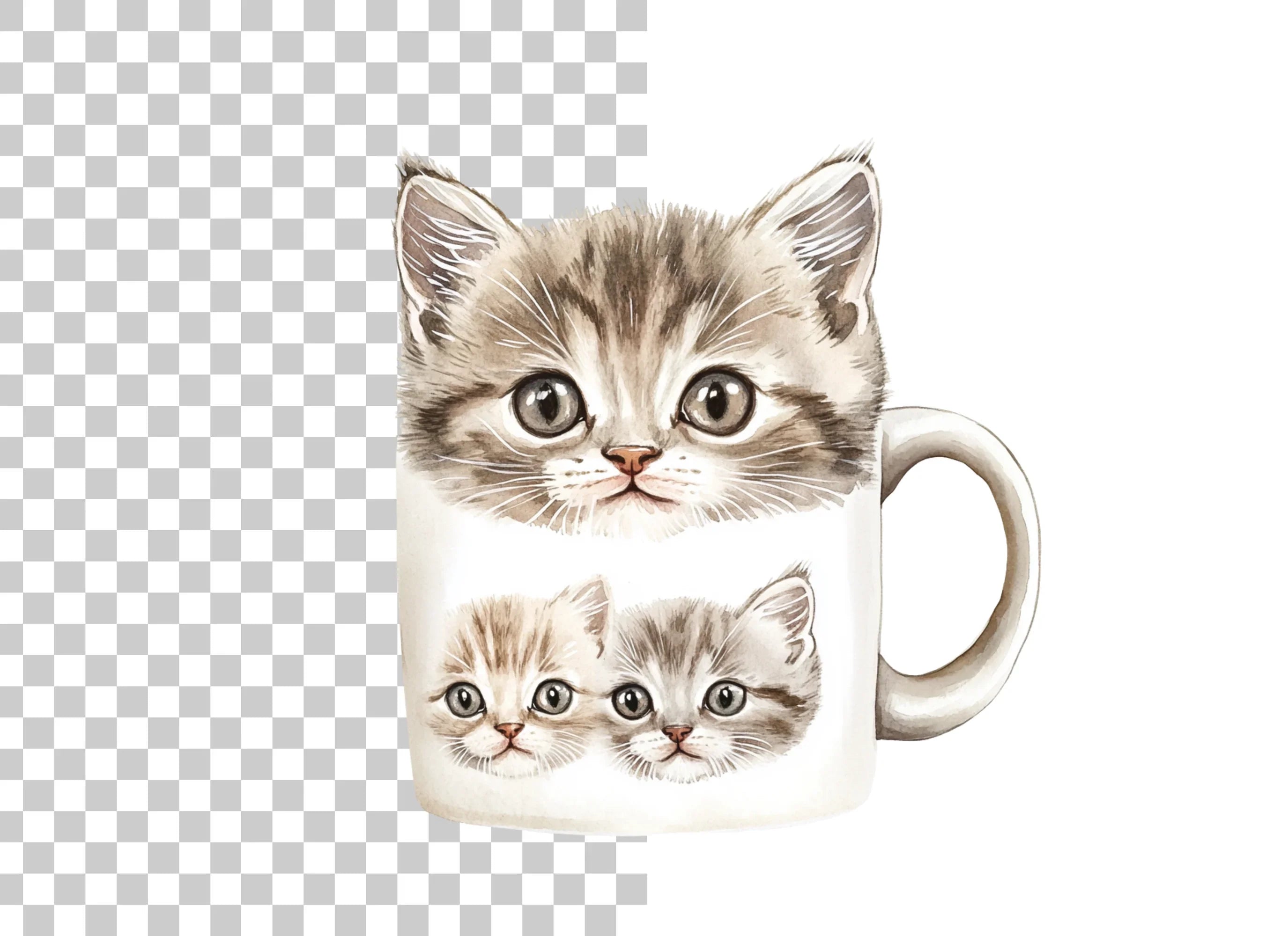 Cute Kitten Clipart Bundle