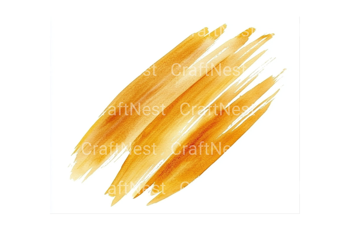 Orange Strokes Clipart Bundle