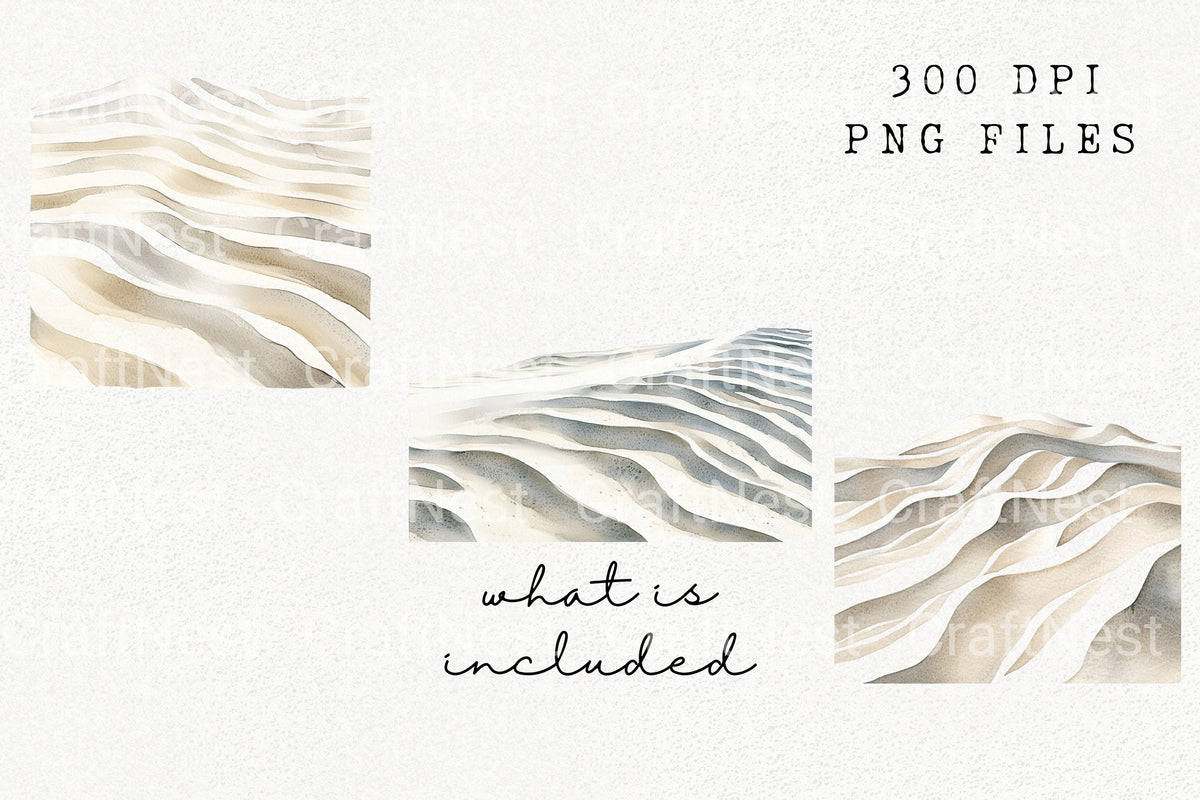 Abstract Sand Dunes Clipart Bundle