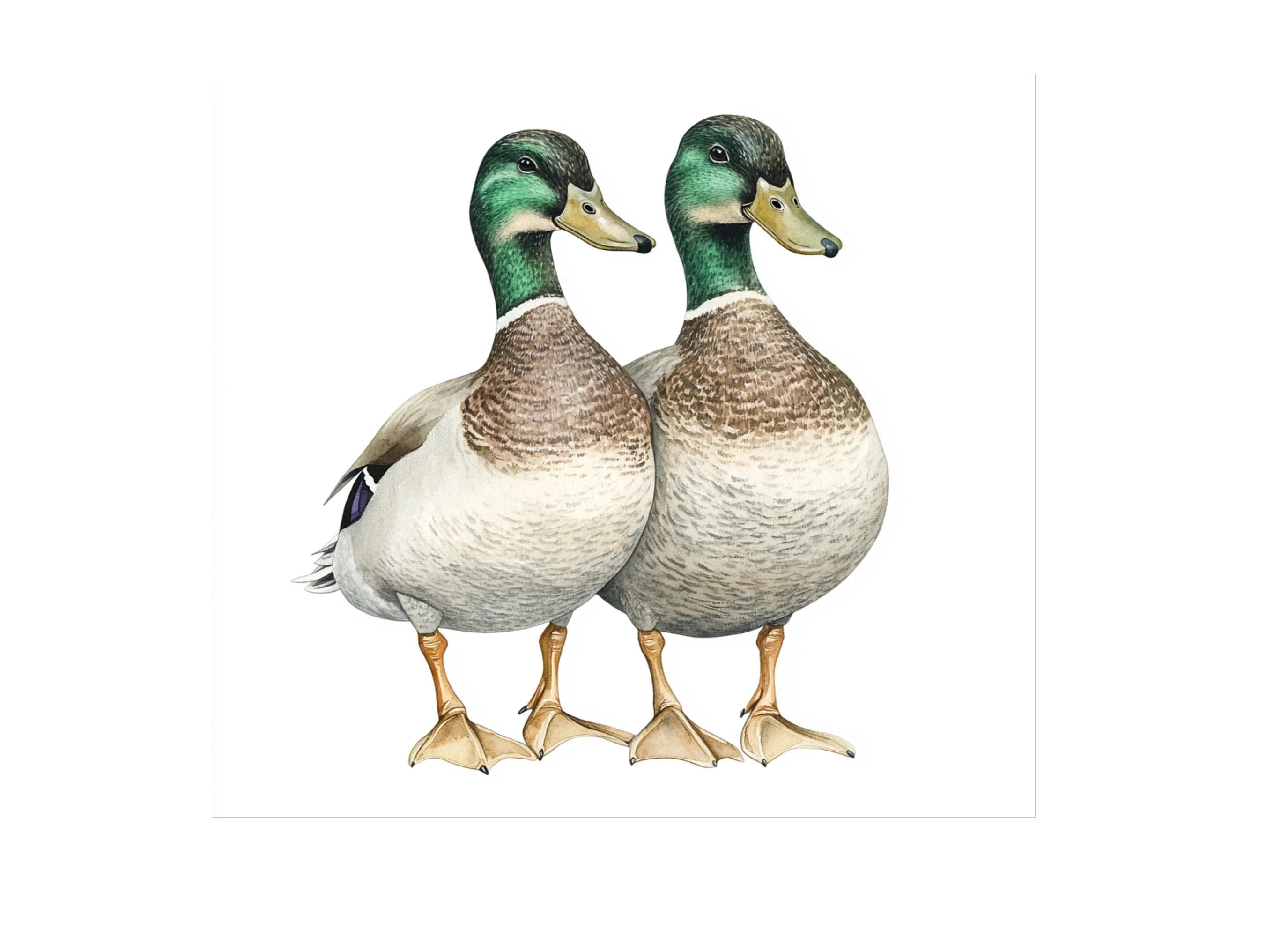 Mallard Duck Pair Clipart Bundle
