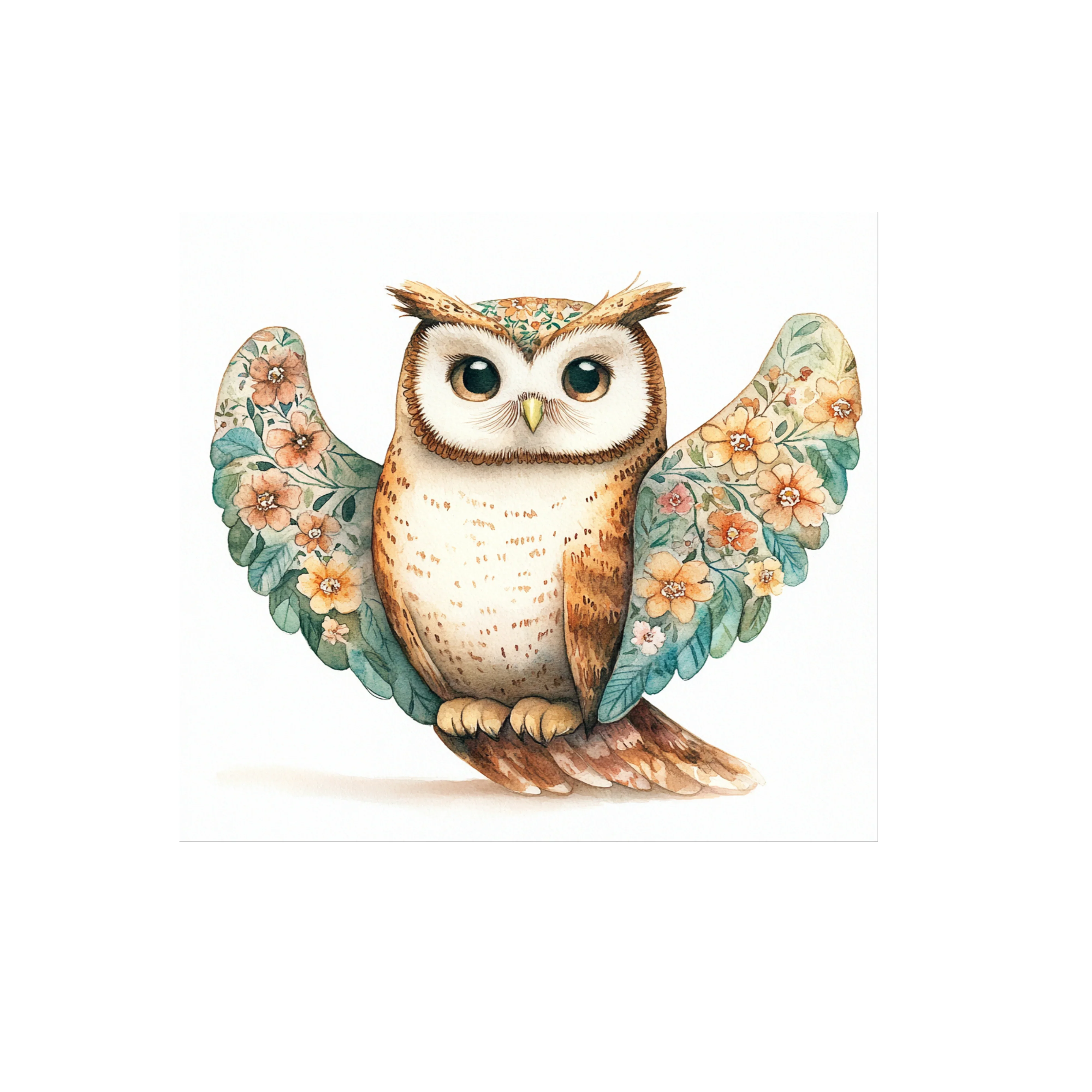 Floral Owl Clipart Bundle