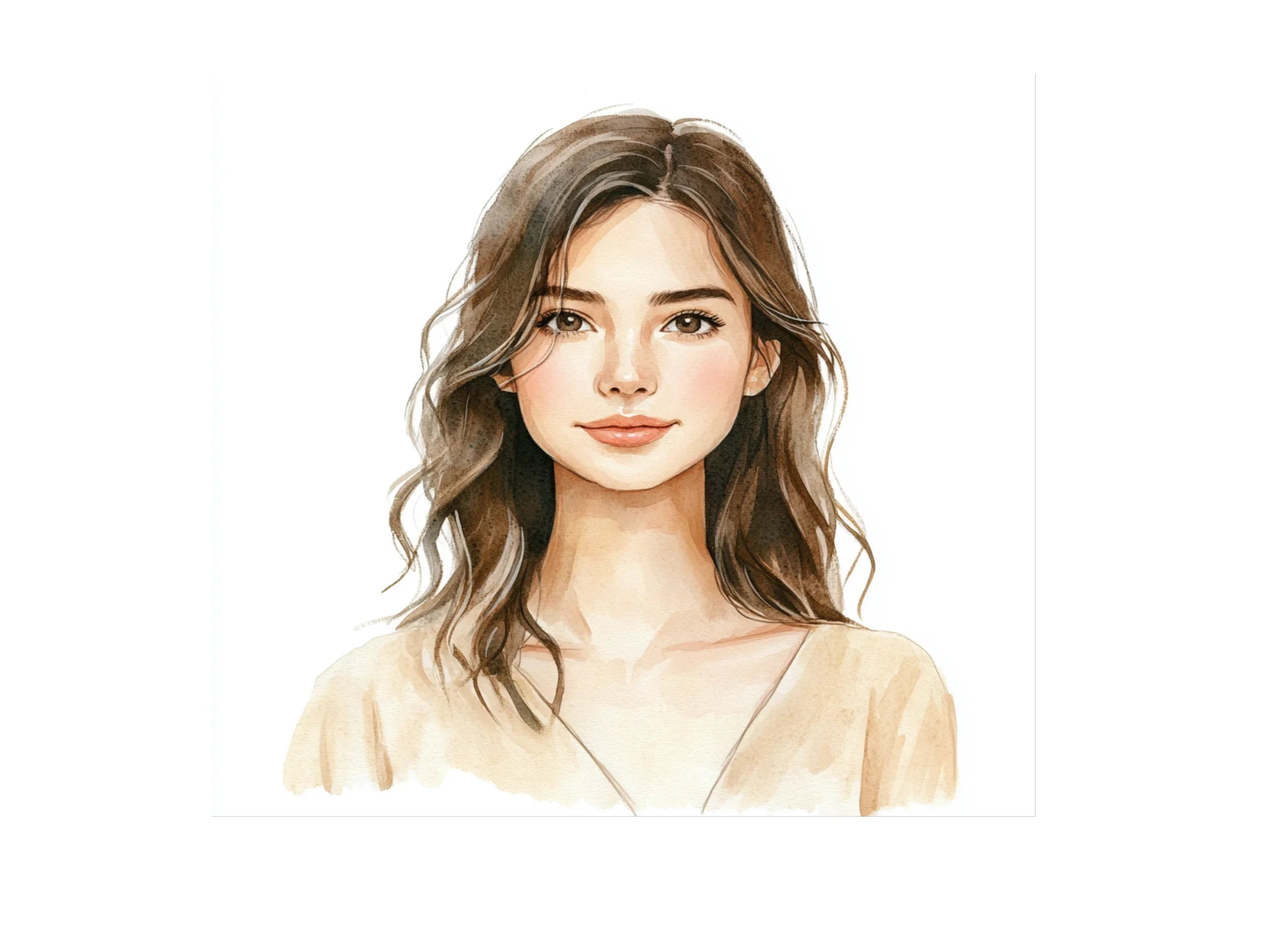 Pretty Women Wavy Hair Clipart Bundle