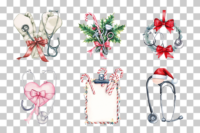 Christmas Nurse Clipart Bundle - CraftNest - Digital Crafting and Art