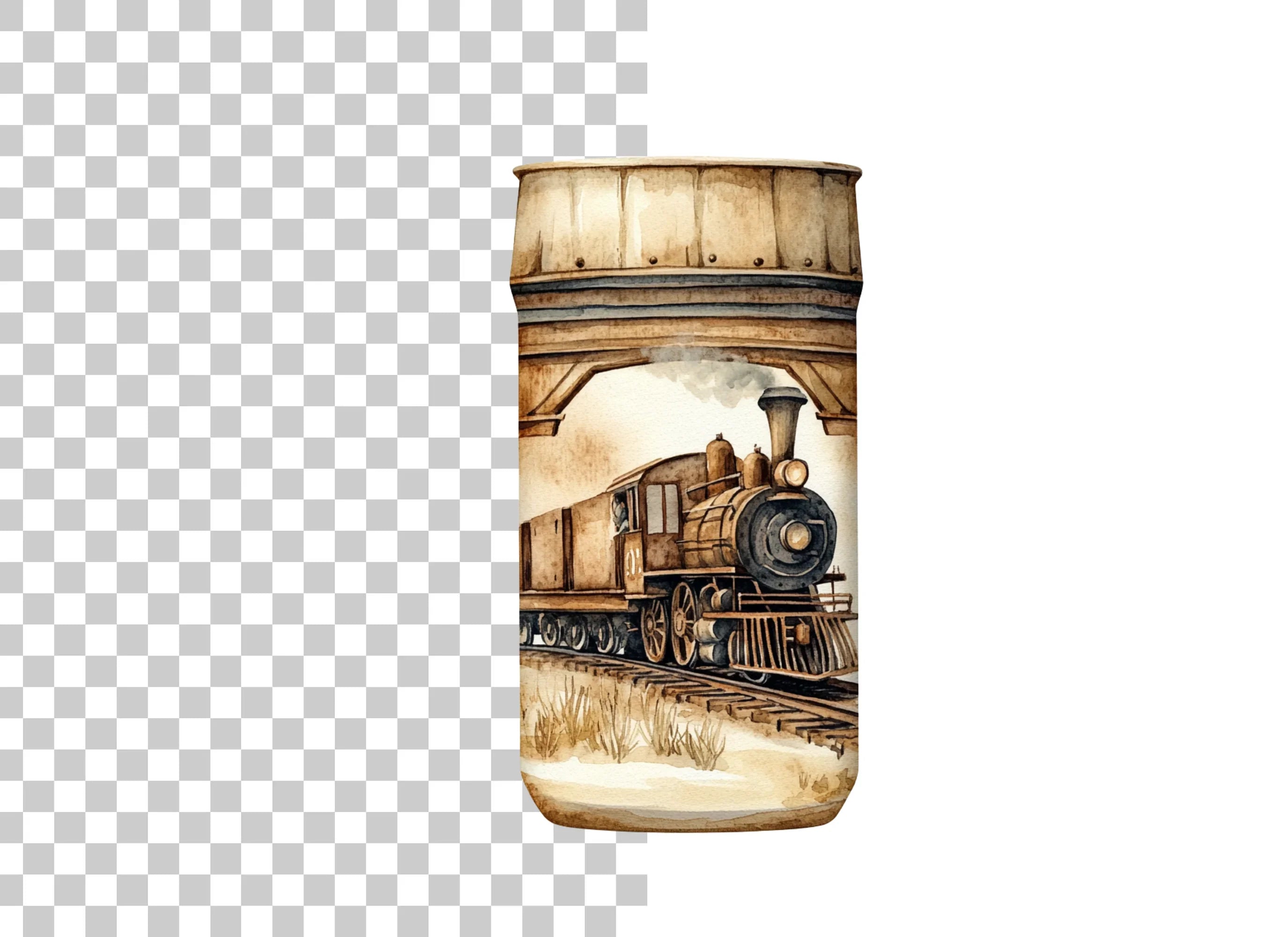 Vintage Train Clipart Bundle