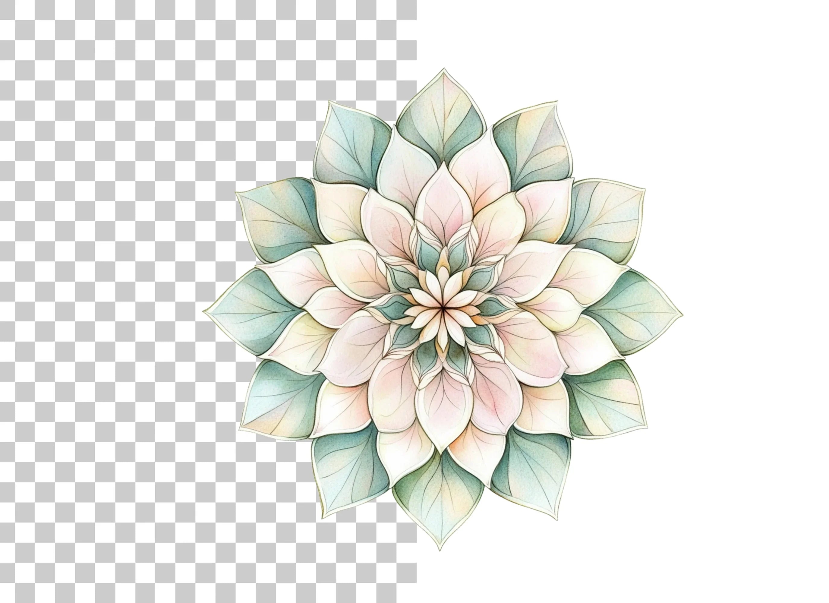 Pastel Mandala Clipart Bundle