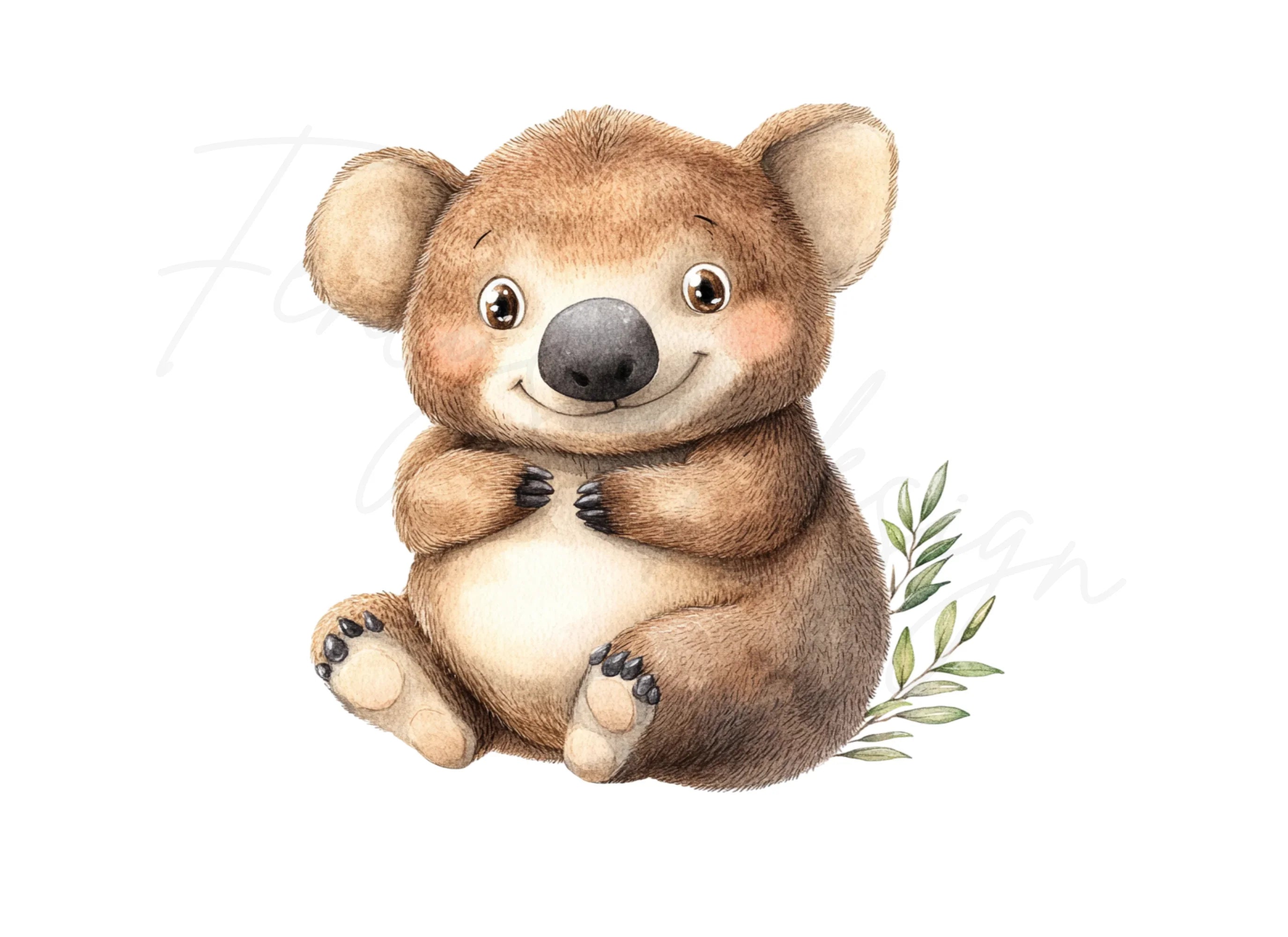 Cute Koala Bear Clipart Bundle