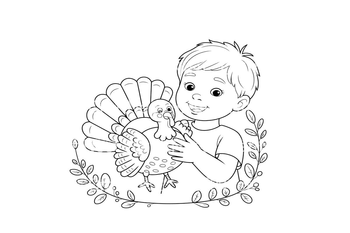 Cute Thanksgiving Turkey Coloring Books