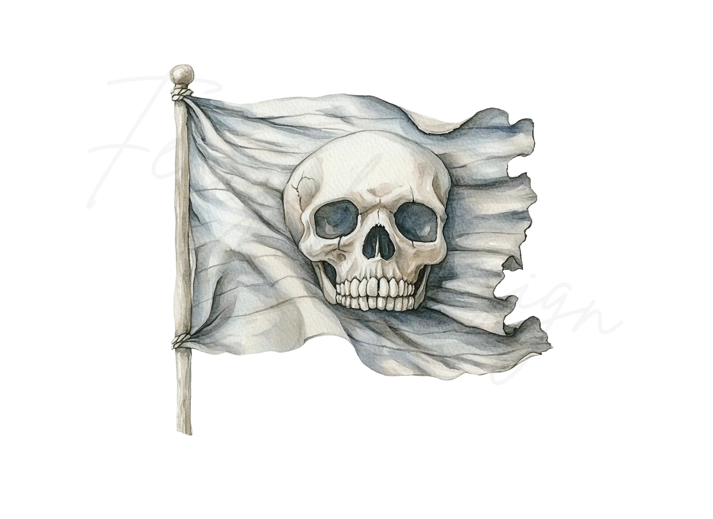 Skull Flag Clipart Bundle