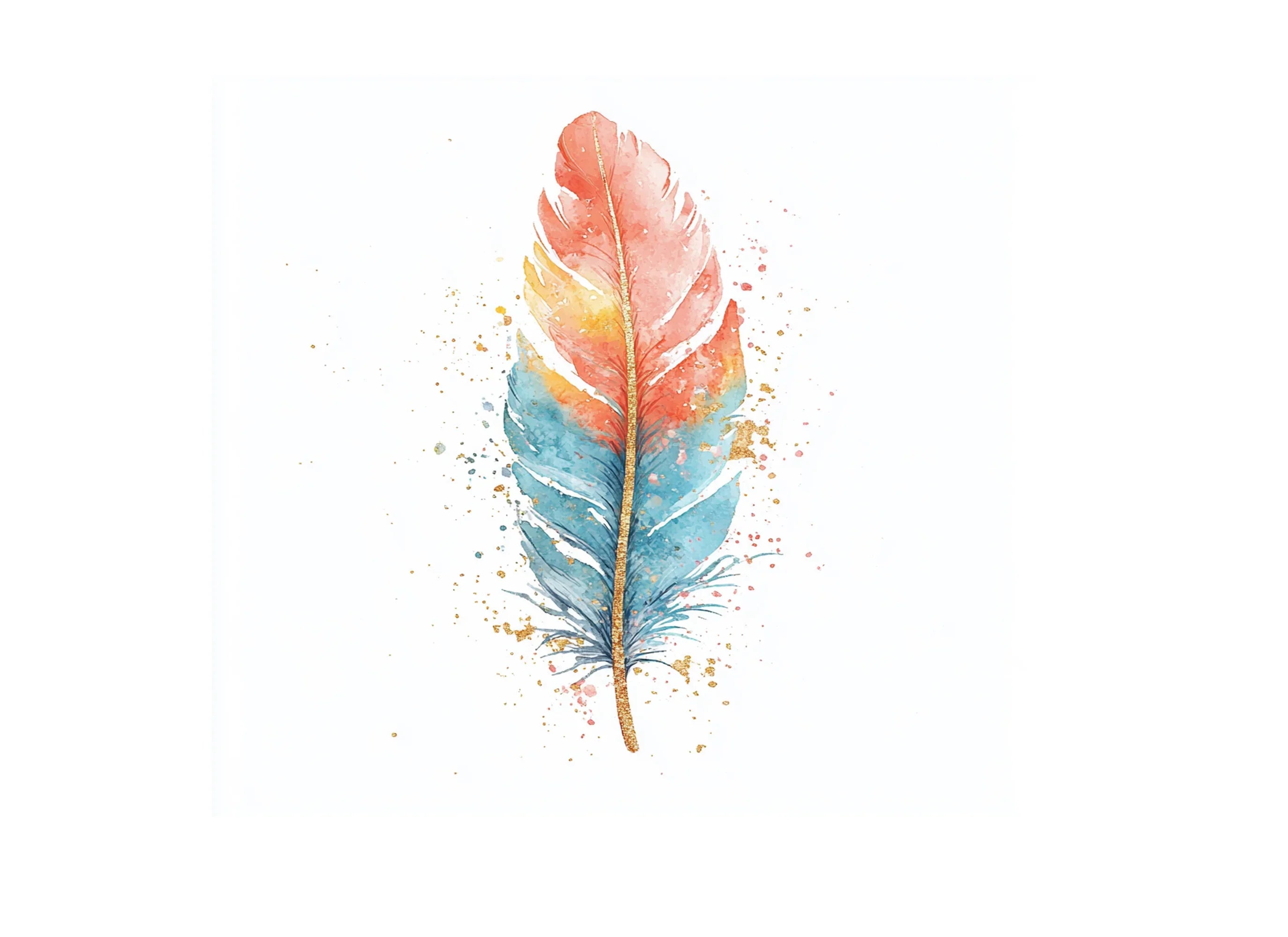 Vibrant Feather Clipart Bundle