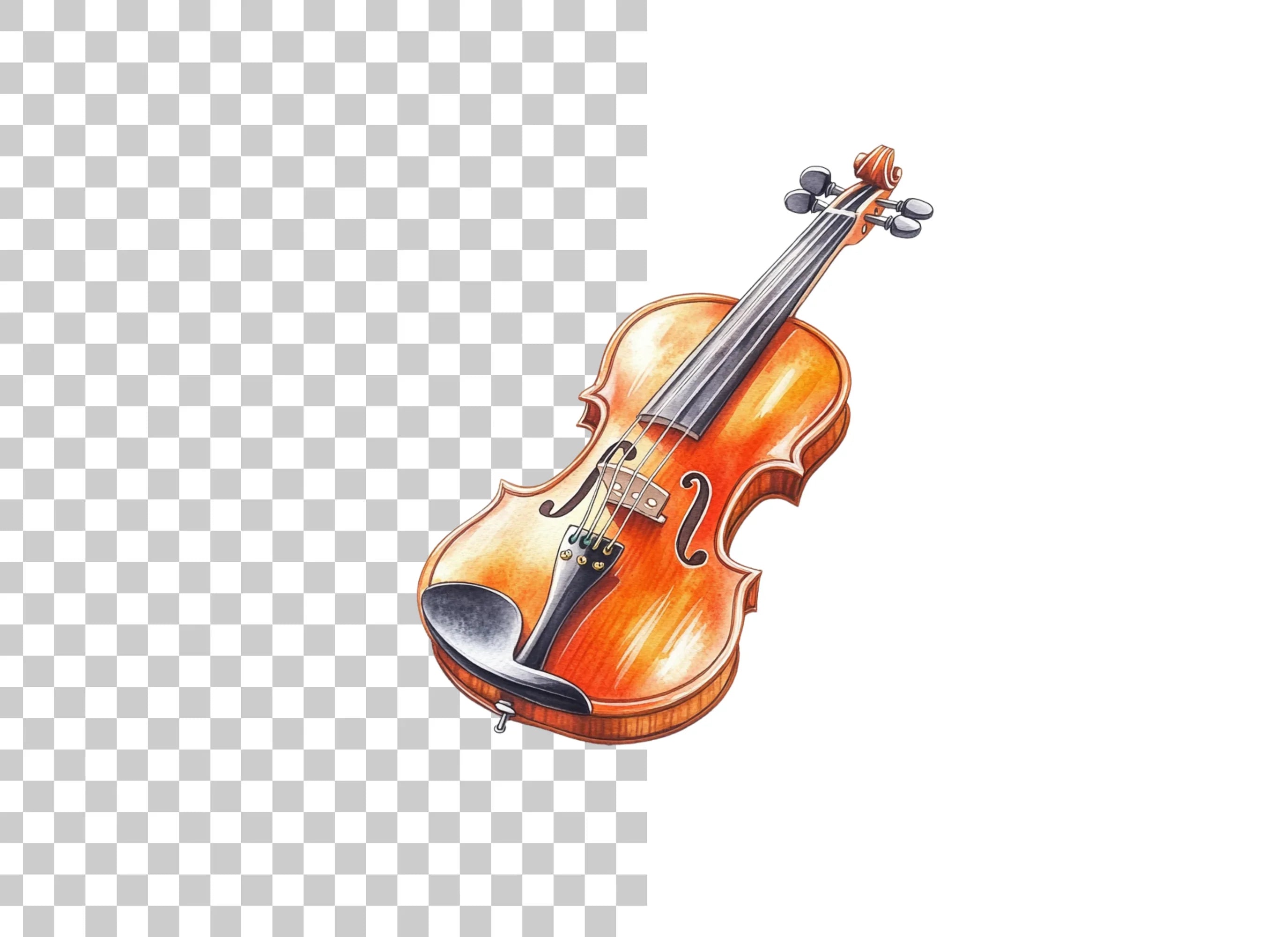 Dynamic Violin Illustrations Clipart Bundle