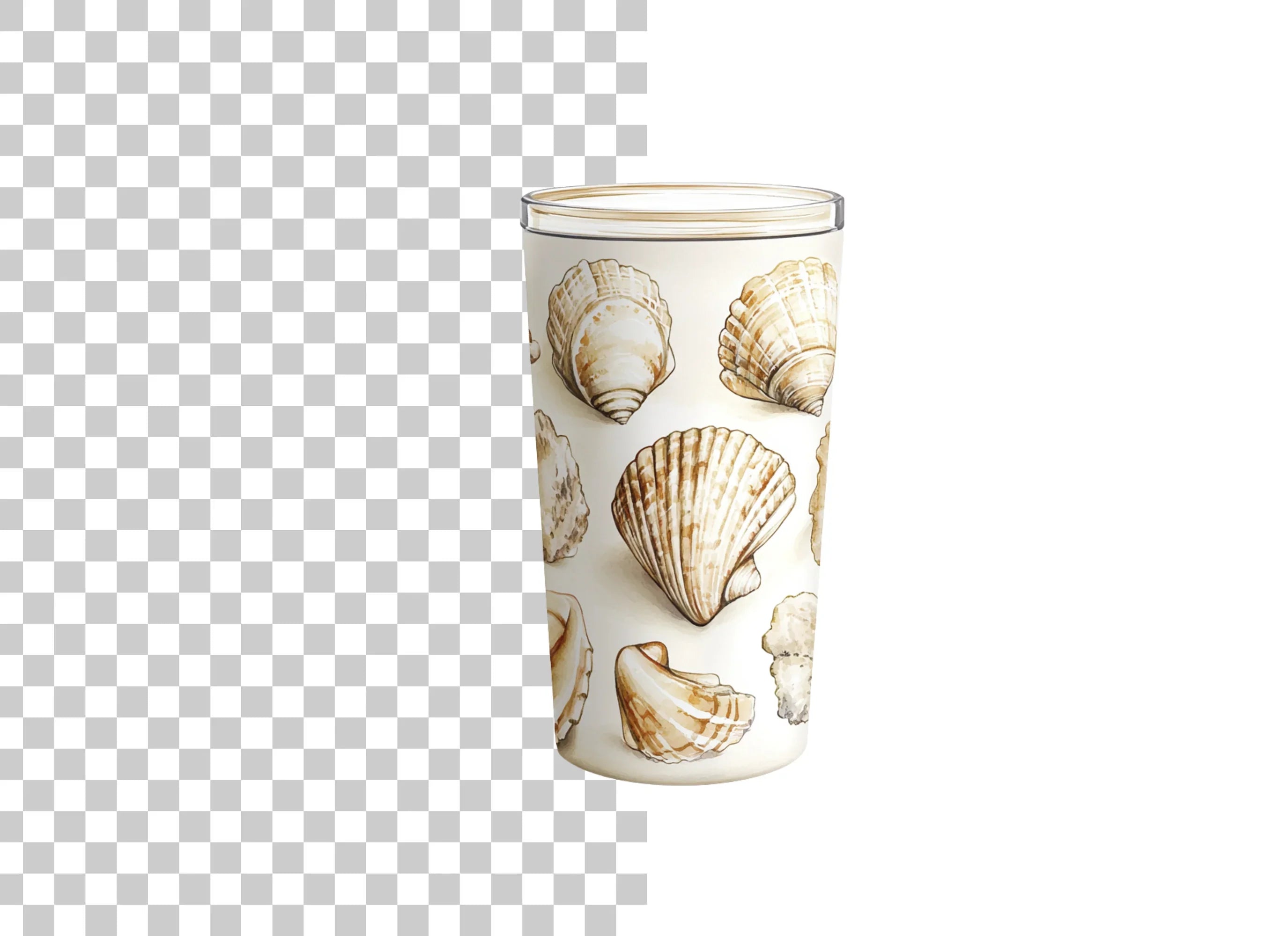 Seashells Tumbler Clipart Bundle