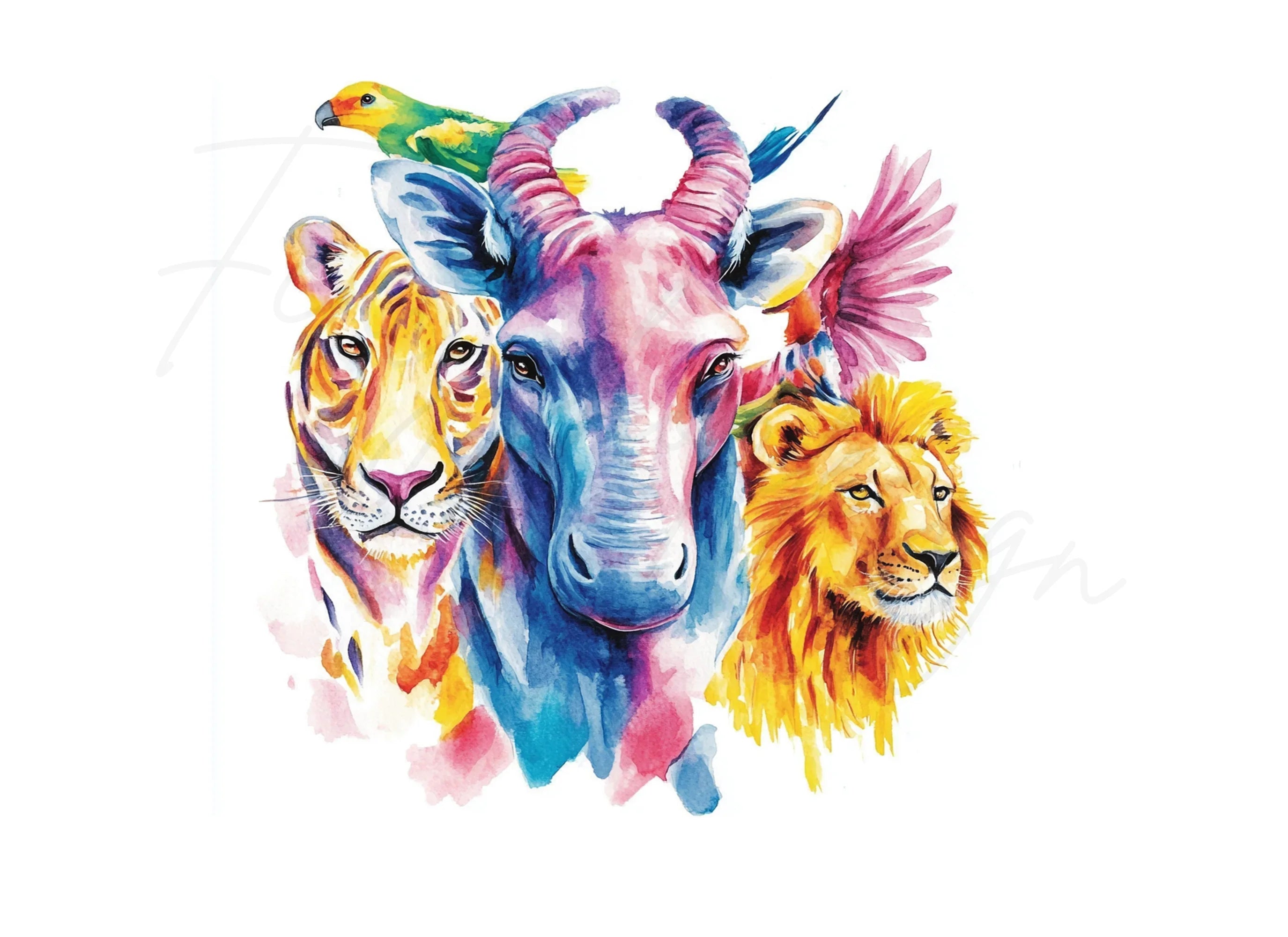 Vibrant Safari Animal Clipart Bundle