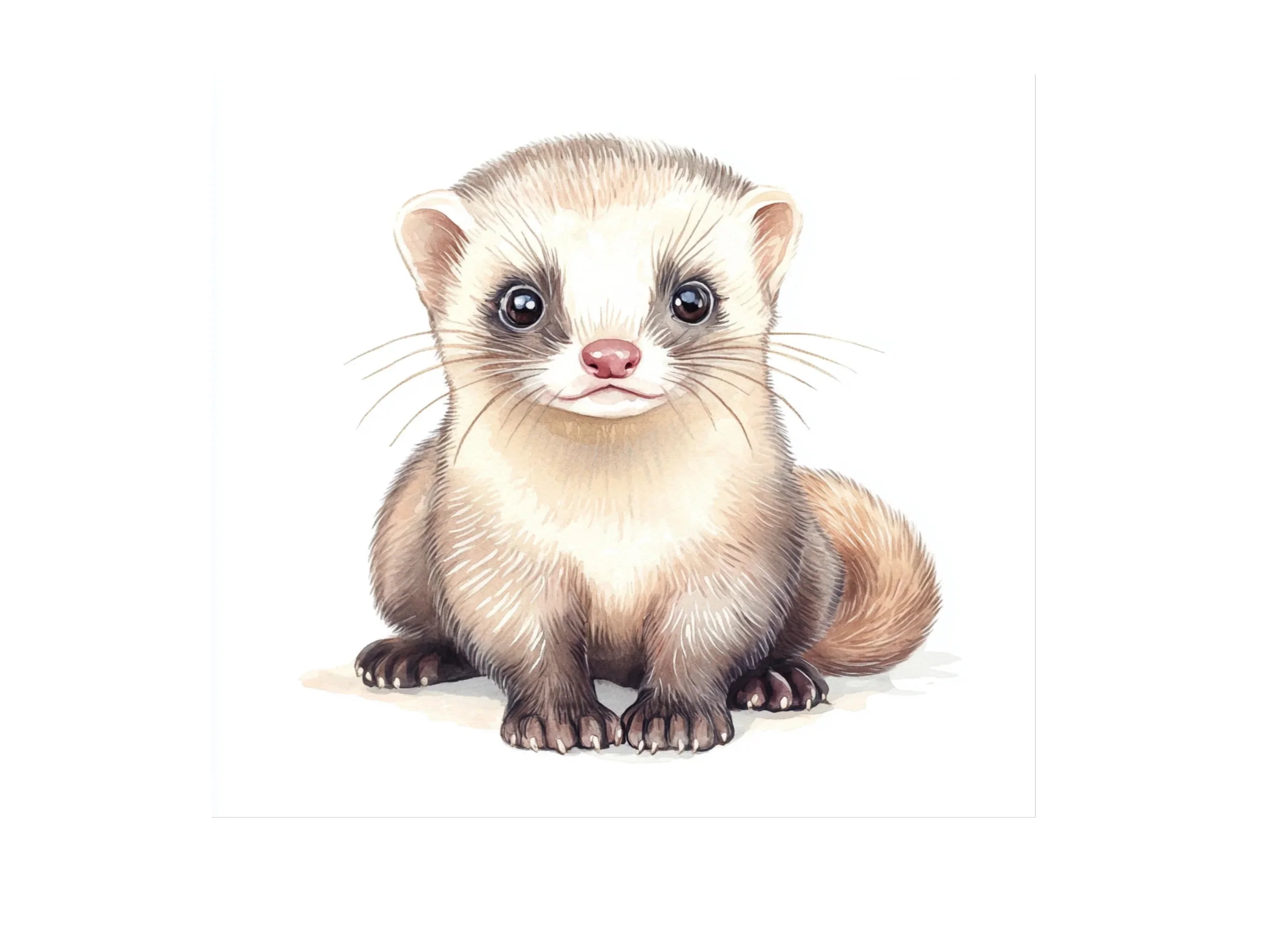 Cute Ferret Clipart Bundle