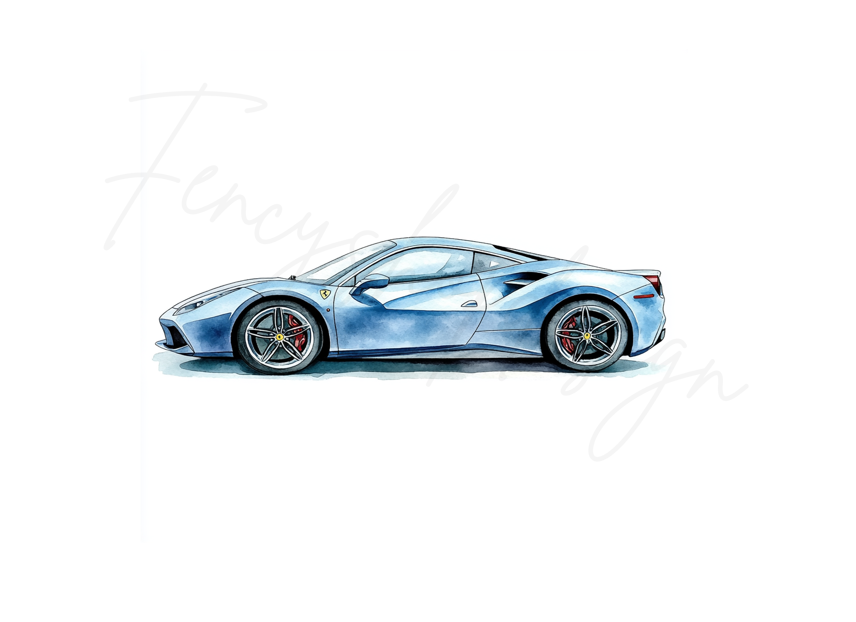 Blue Sports Car Clipart Bundle
