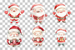 Cute Santa Claus Clipart Bundle - CraftNest - Digital Crafting and Art