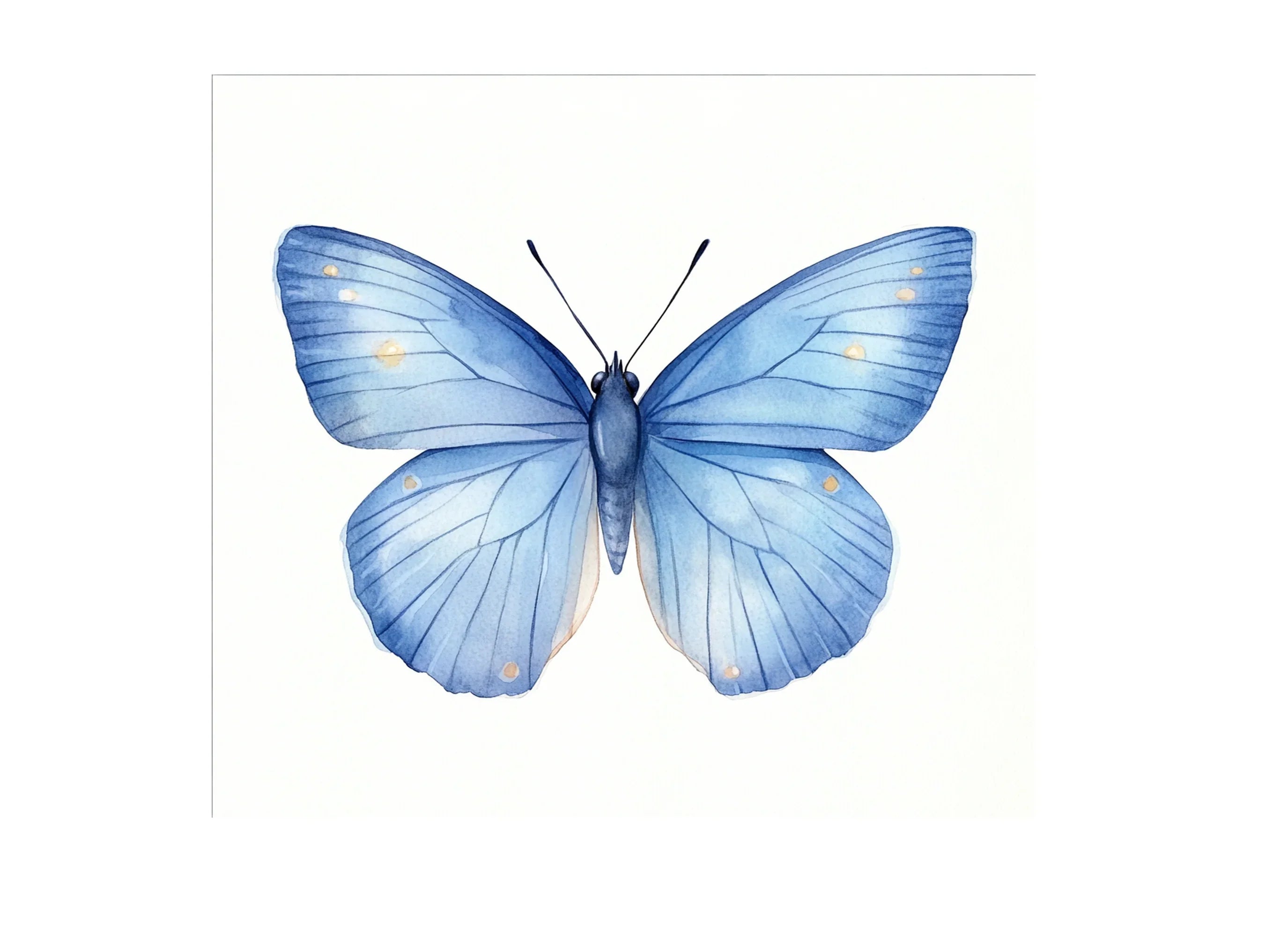 Blue Butterfly Clipart Bundle