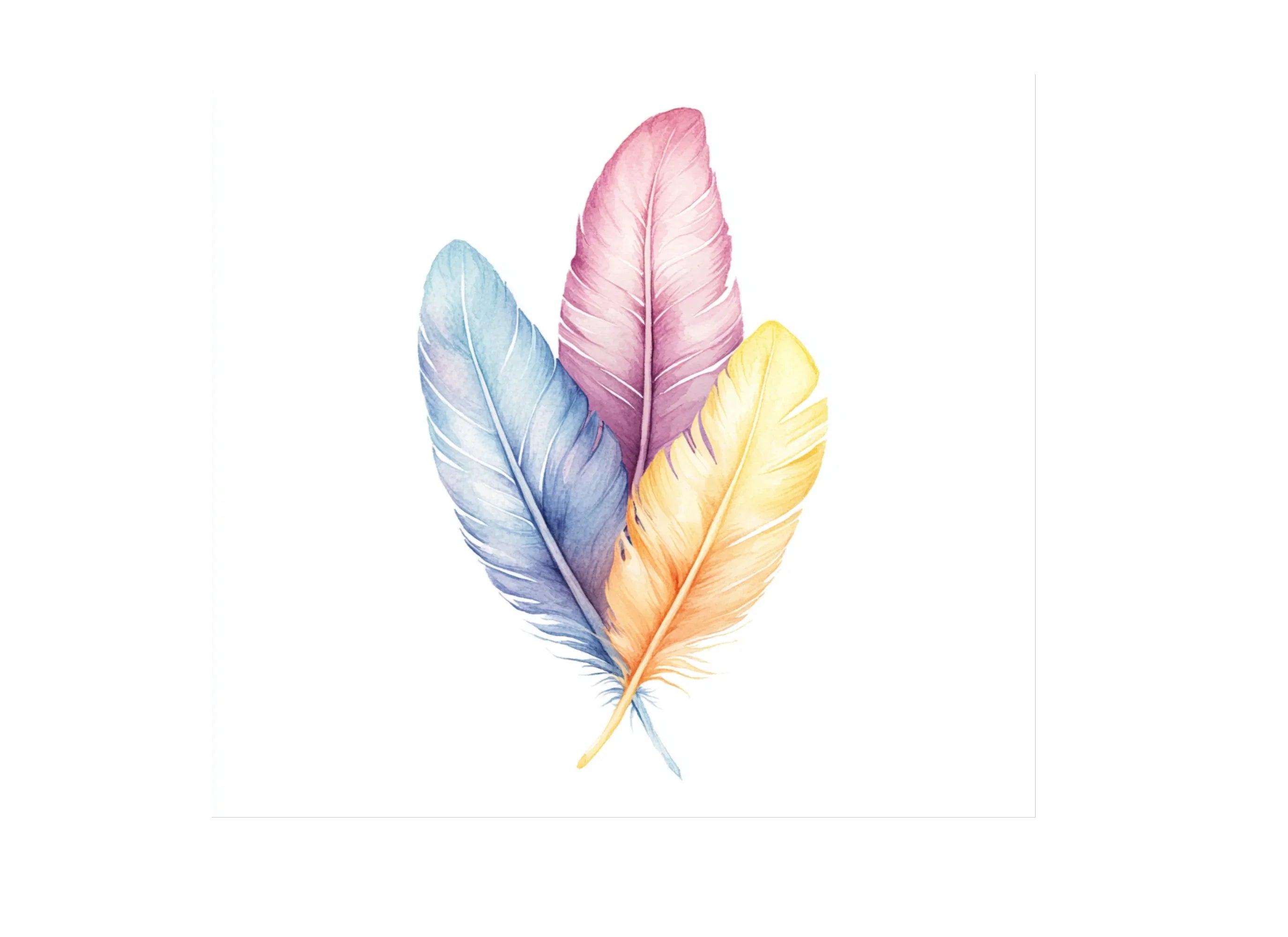Boho Feather Clipart Bundle