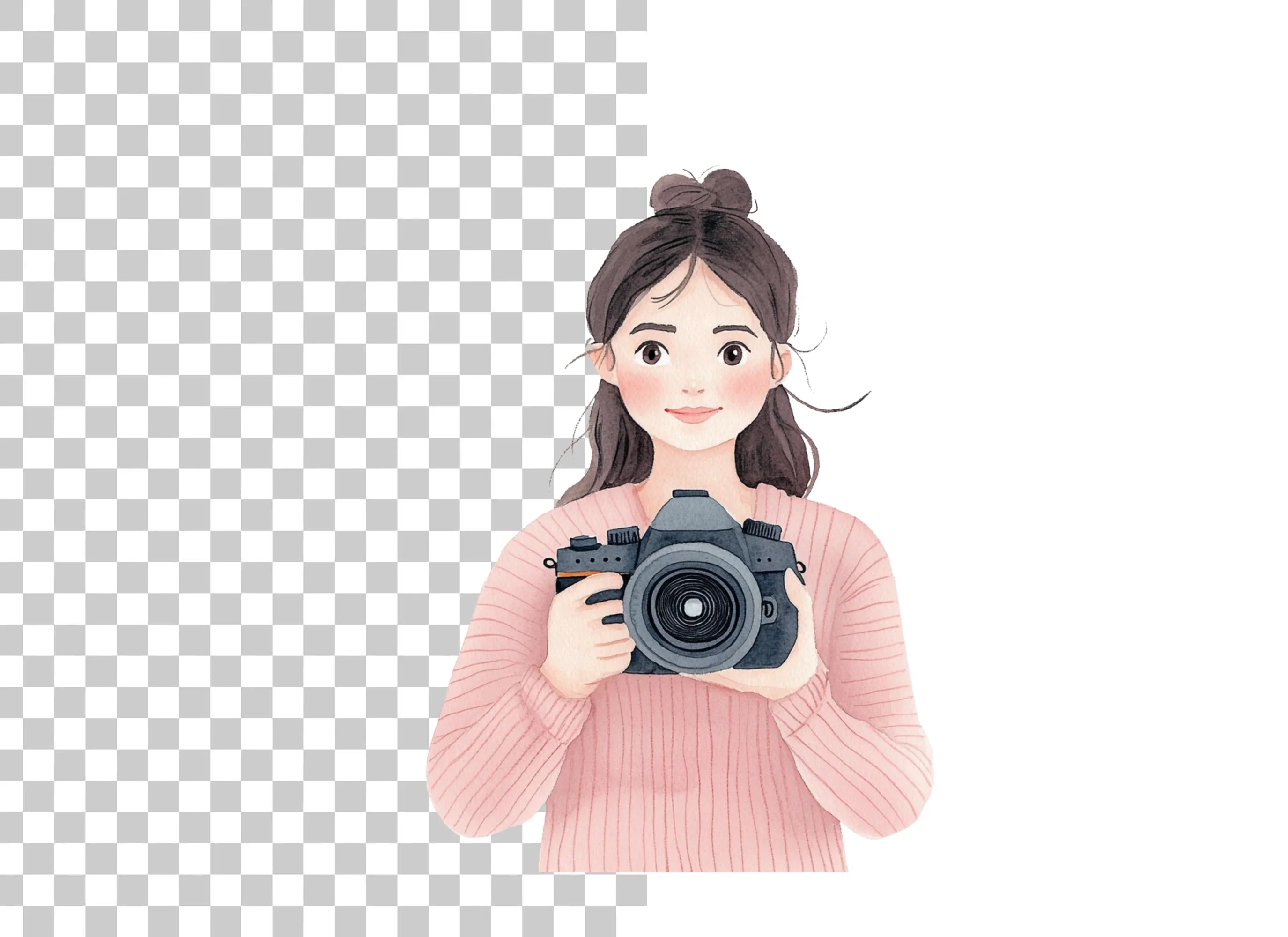 Girls With Cameras Clipart Bundle
