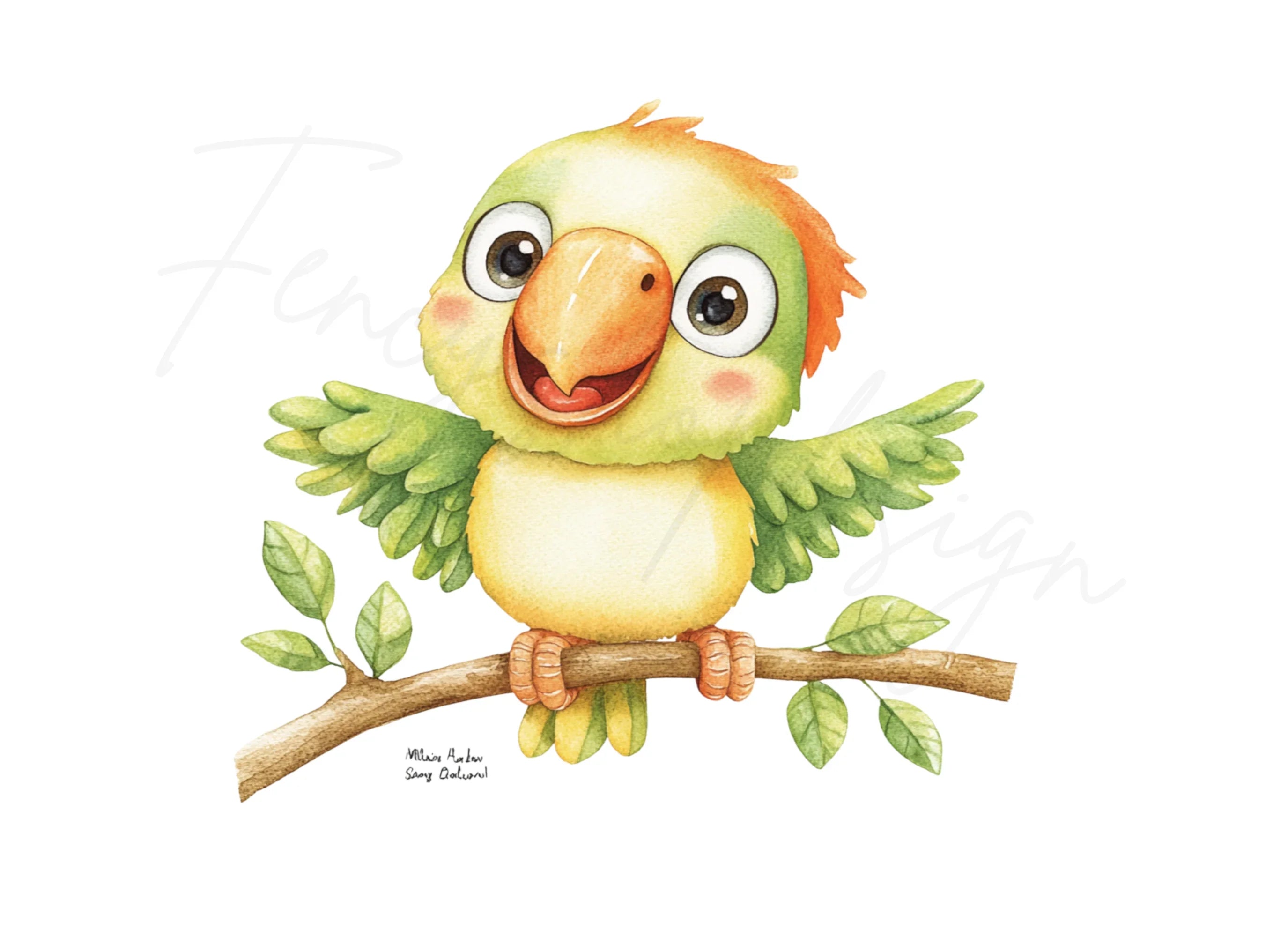 Sweet Parrot Clipart Bundle