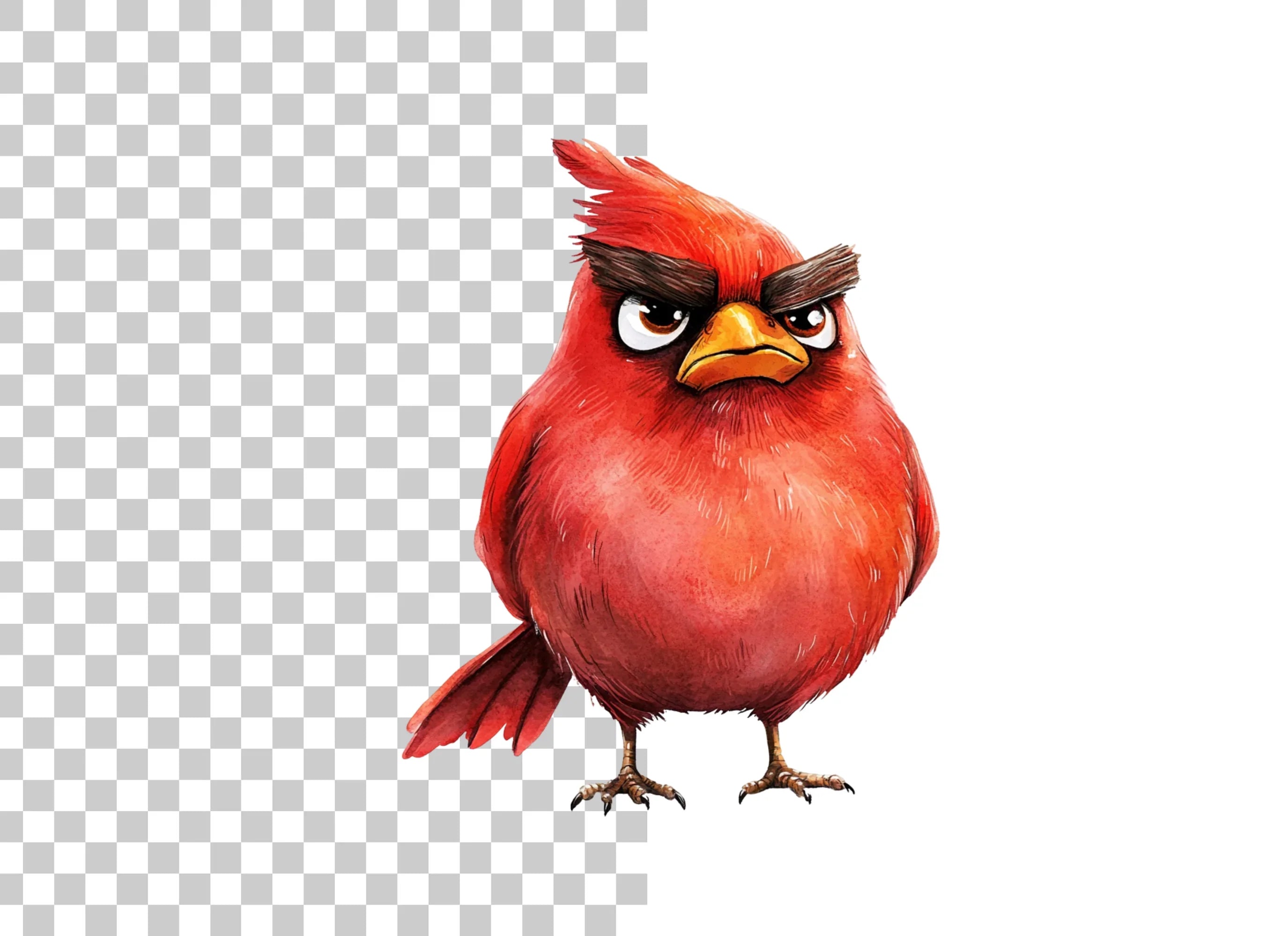 Angry Red Bird Clipart Bundle