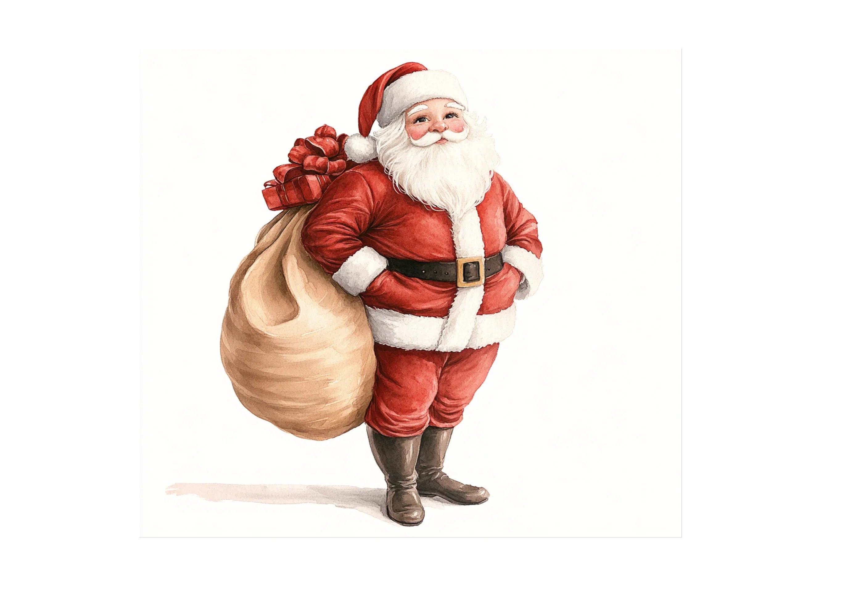 Santa Claus with Gift Sack Clipart Bundle