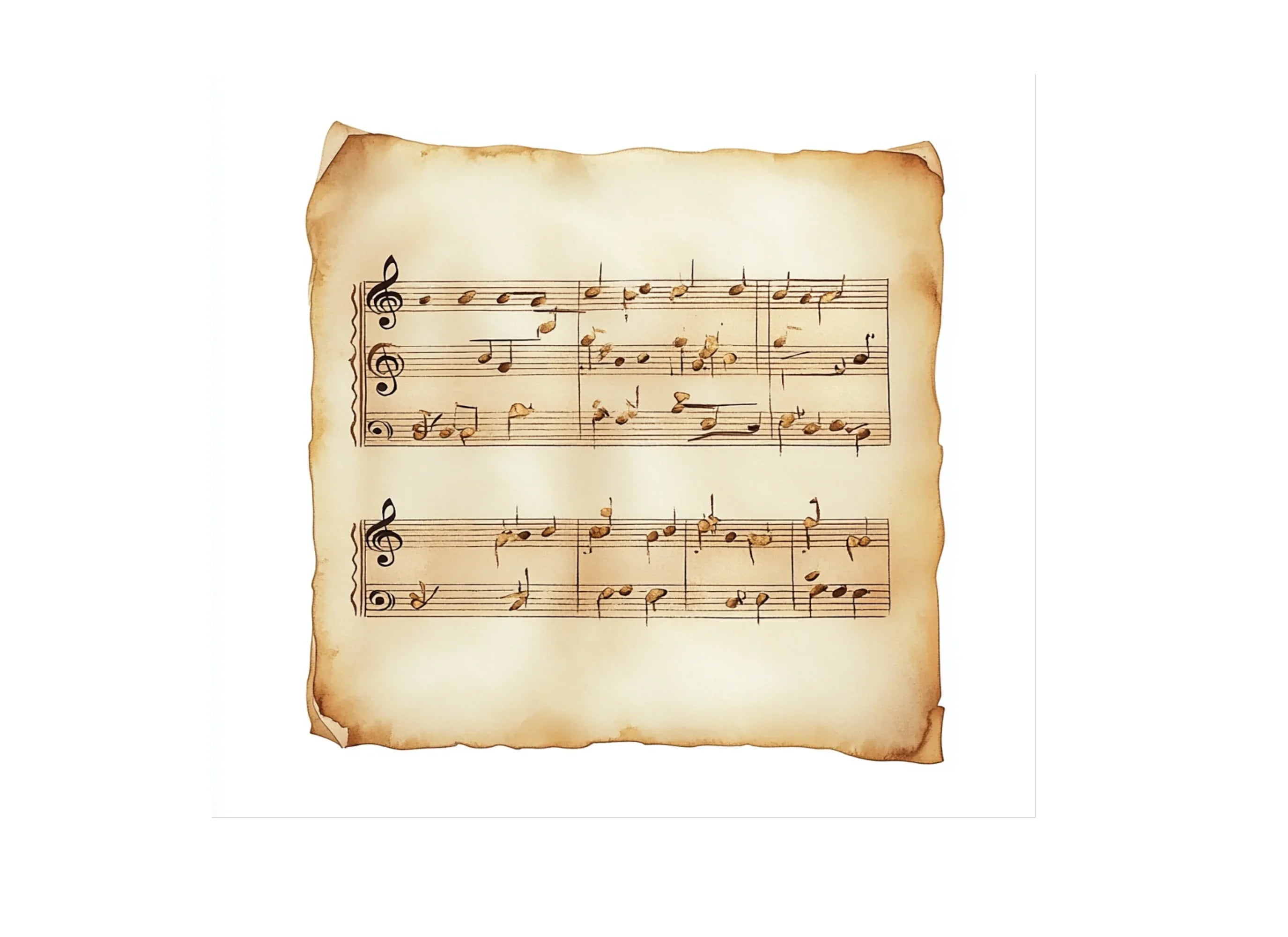 Vintage Music Sheet Clipart Bundle