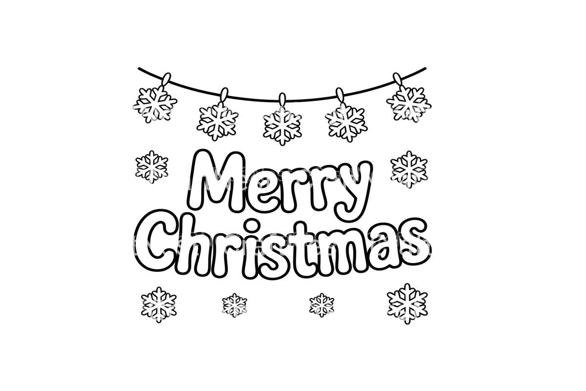 Merry Christmas Banner Coloring Books