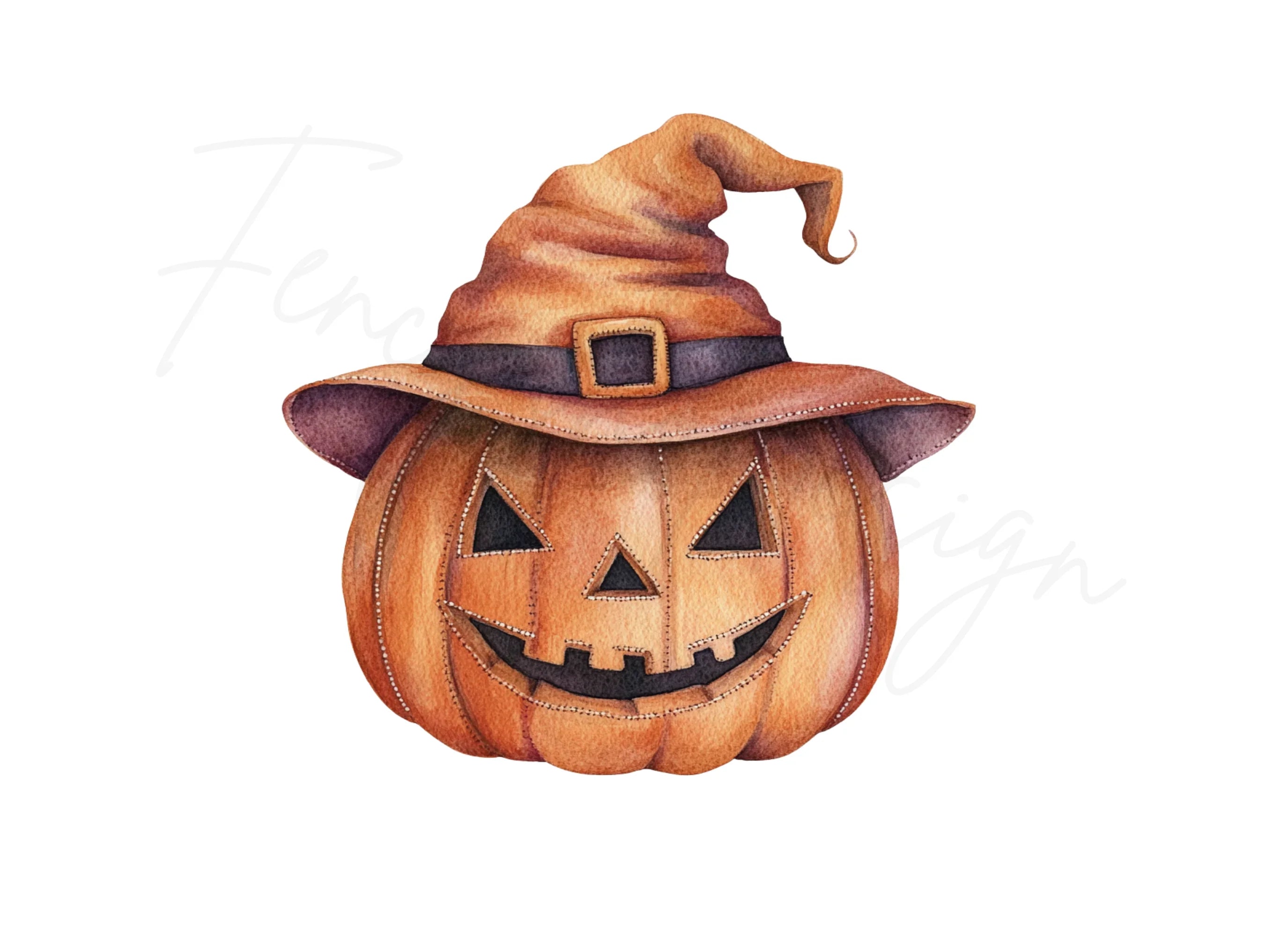 Spooky Halloween Pumpkins with Hats Clipart Bundle