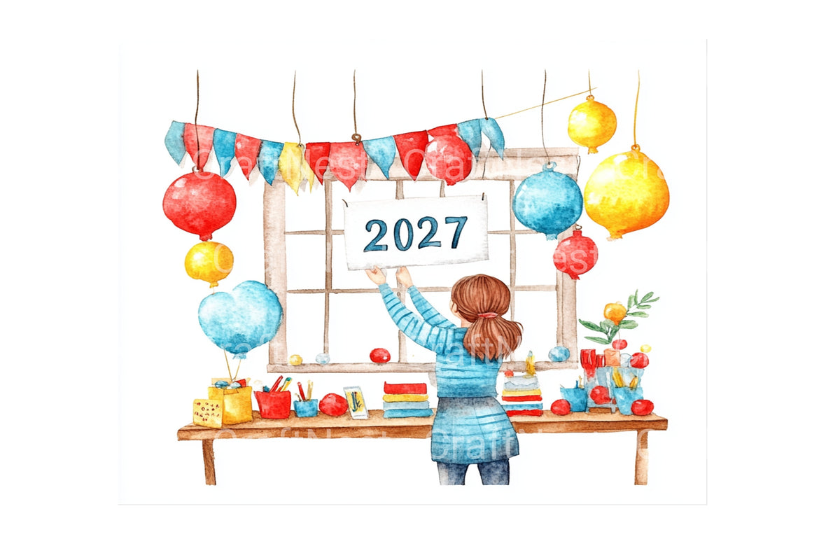 People Decorating For Party 2027 Clipart Bundle