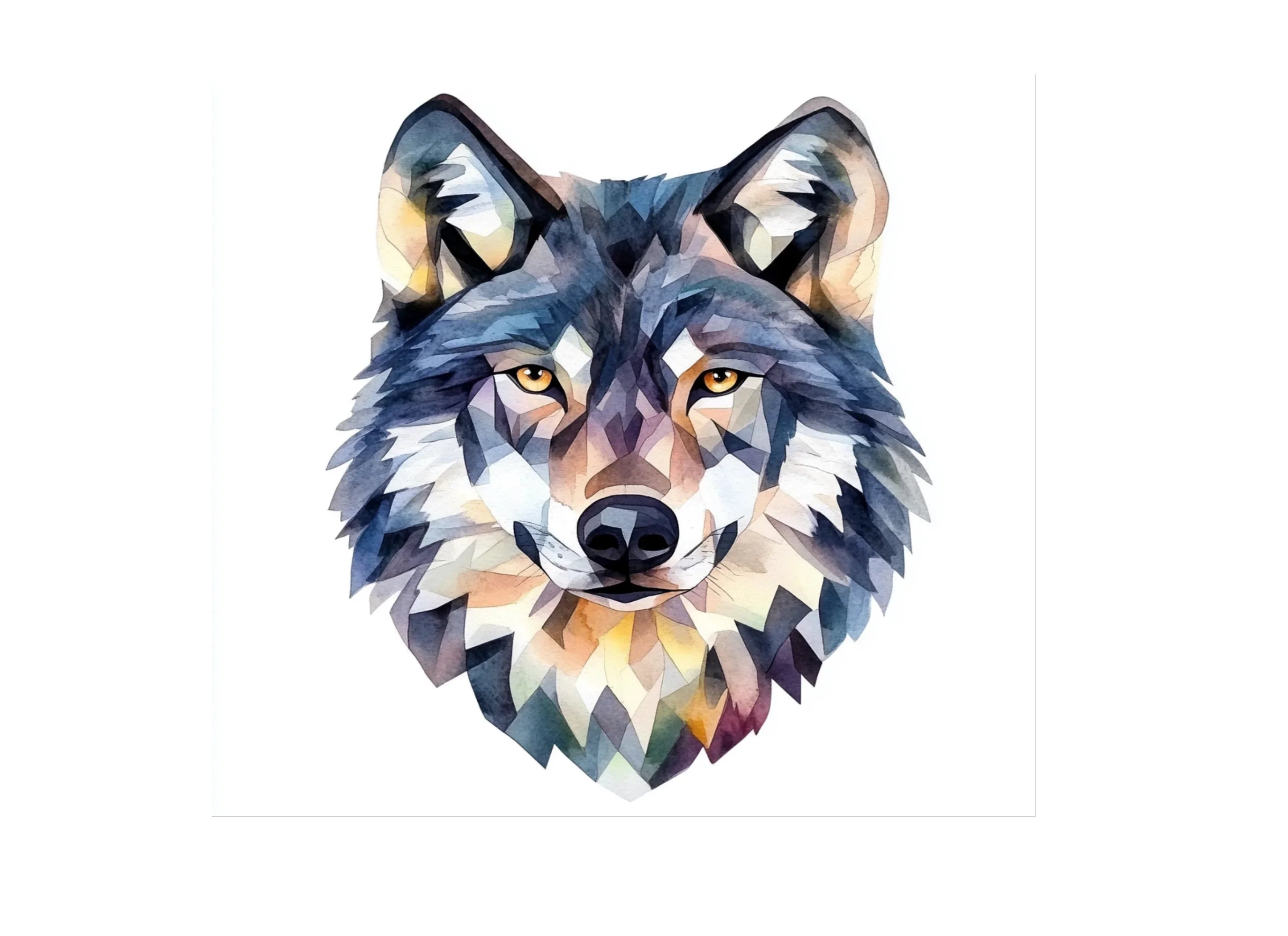 Geometric Wolf Head Clipart Bundle