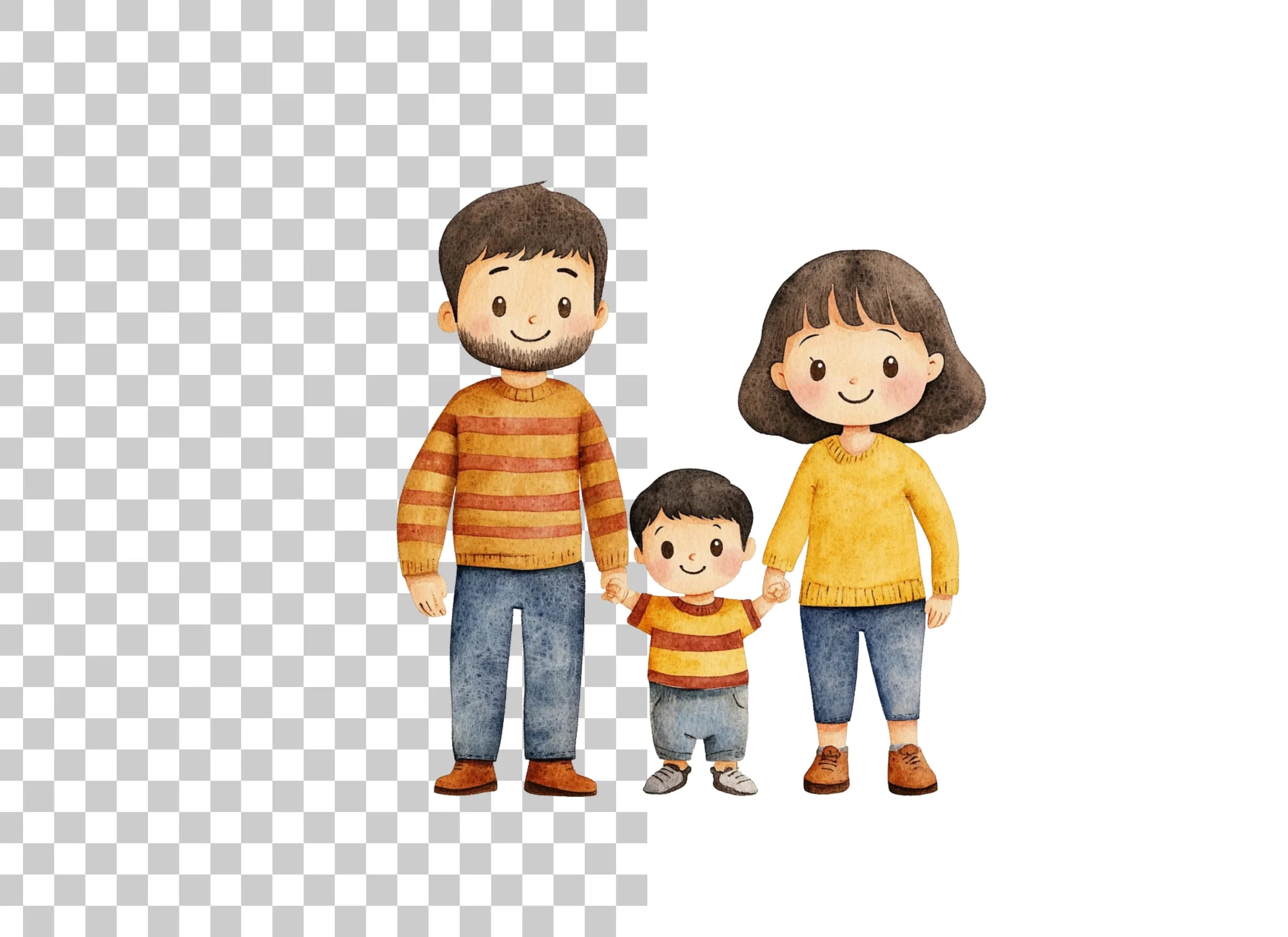 Family of Three Clipart Bundle