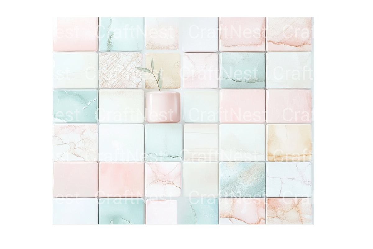 Pastel Tile Textures Clipart Bundle