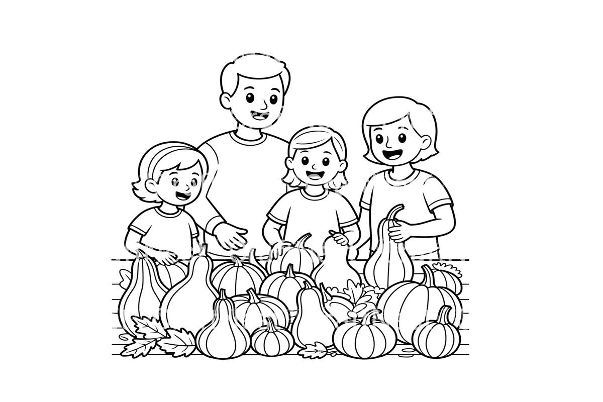 Family Pumpkin Patch Coloring Books