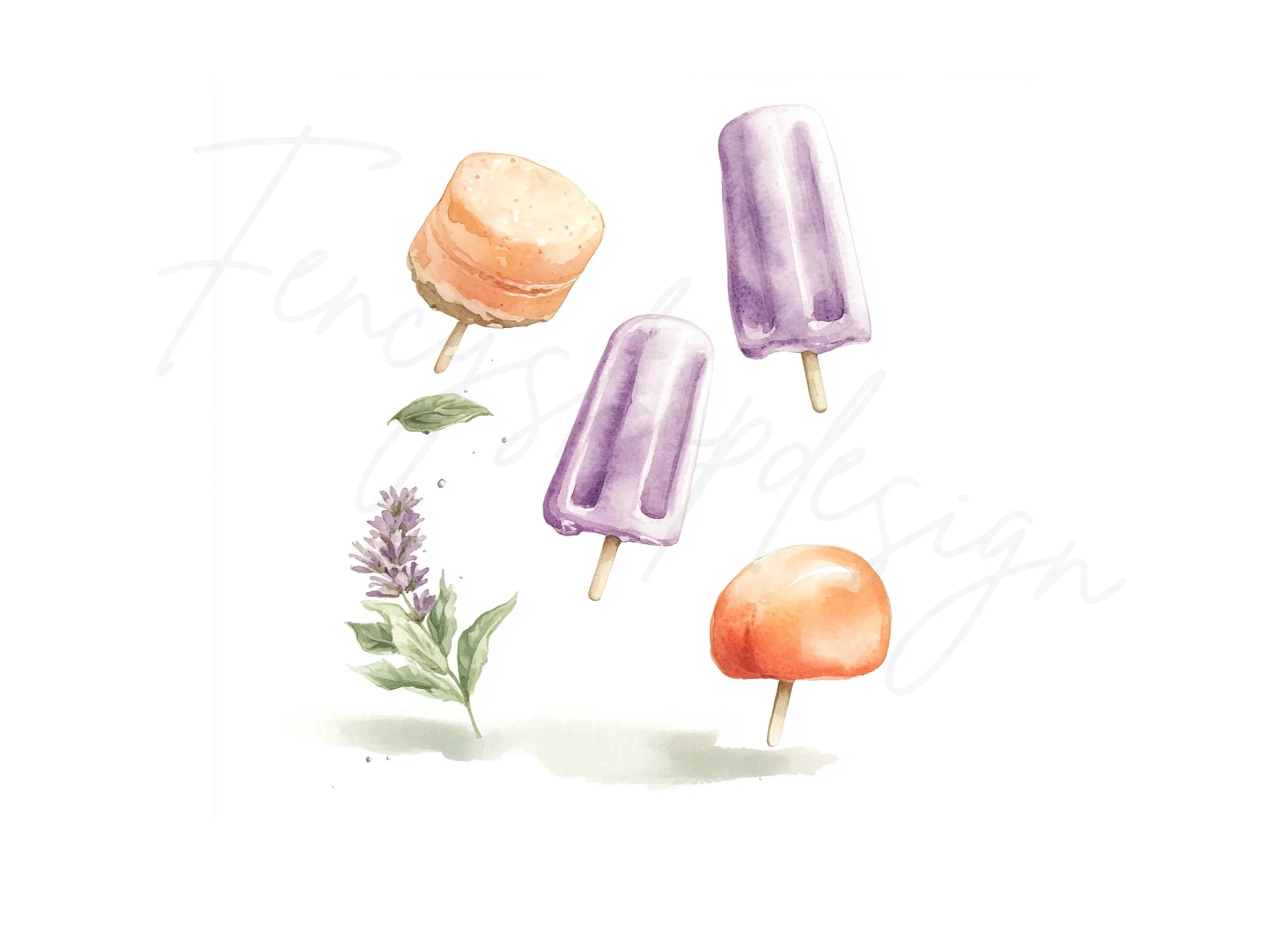 Ice Cream Popsicle Clipart Bundle